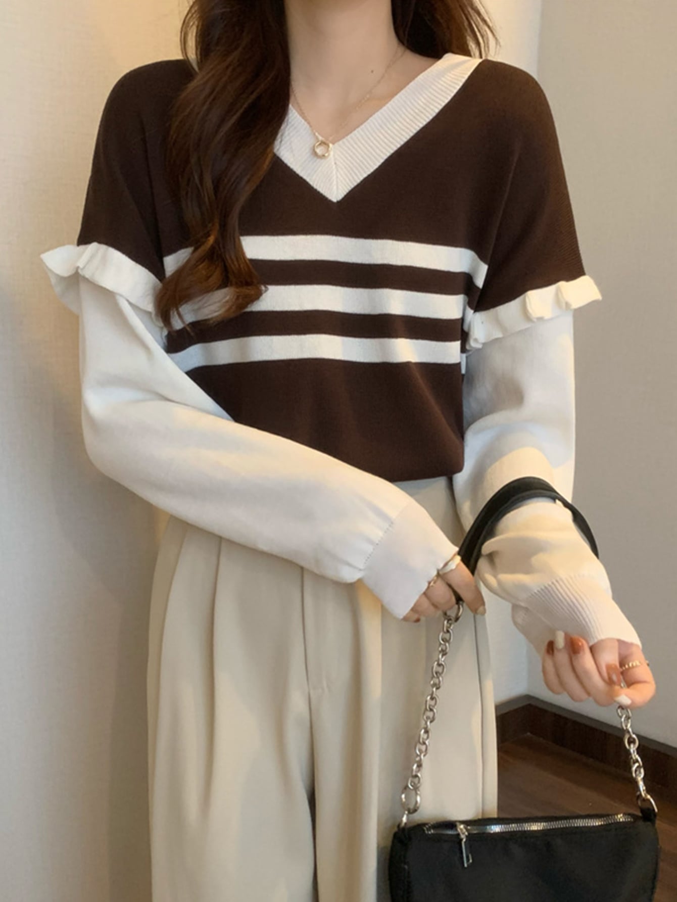 【全店30％OFF引き換え証】【25%OFF引き換え証あり】編み物 スウェーター レディース