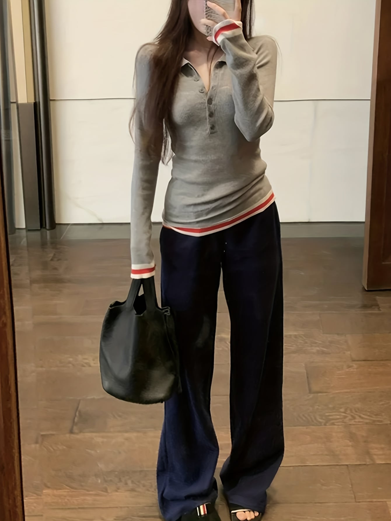 【全店30％OFF引き換え証】【名取り草付き添い人襟】リブニット トップス レディース スウェーター 長袖 ポロ襟 襟付き添い人 ニットソー カットソー パステル色の 伸ばすこと か細い きつい 細身 着痩せ 美生産ライン 体型押しかぶせる バイ色合い 間借り人 色彩設計 うつり変わり 秋
