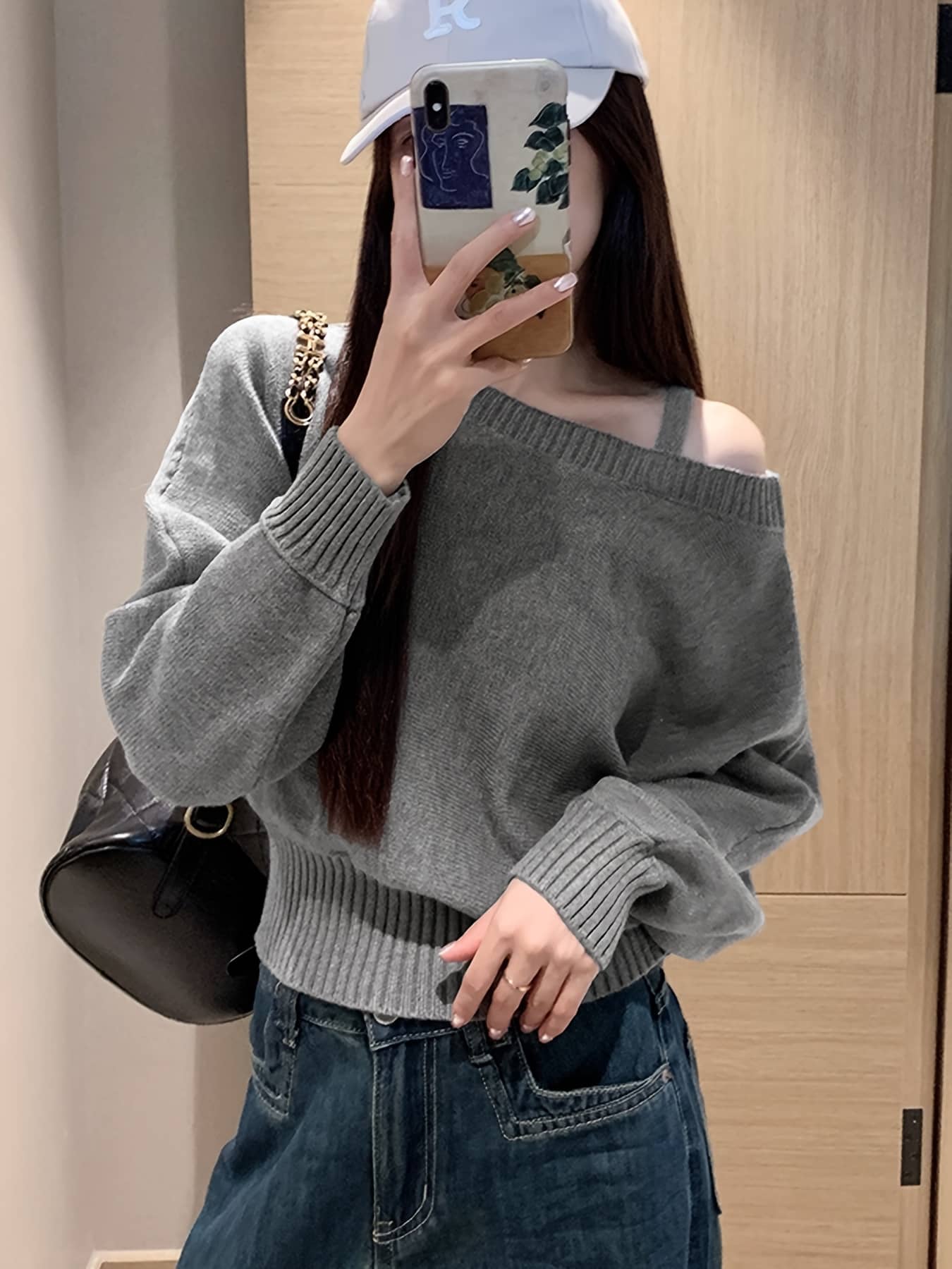 【全店30％OFF引き換え証】【成年者の肌見せ】オフショルダー 編み物 レディース スウェーター 肩出し トップス 長袖 ティーシャツ ワンショル 同盟罷工さあ美 肋材 ゆったり 体型押しかぶせる 二の腕押しかぶせる 着痩せ 割れ易い押し出し 細押し出し 厚地の外套大きさ 心地よい き