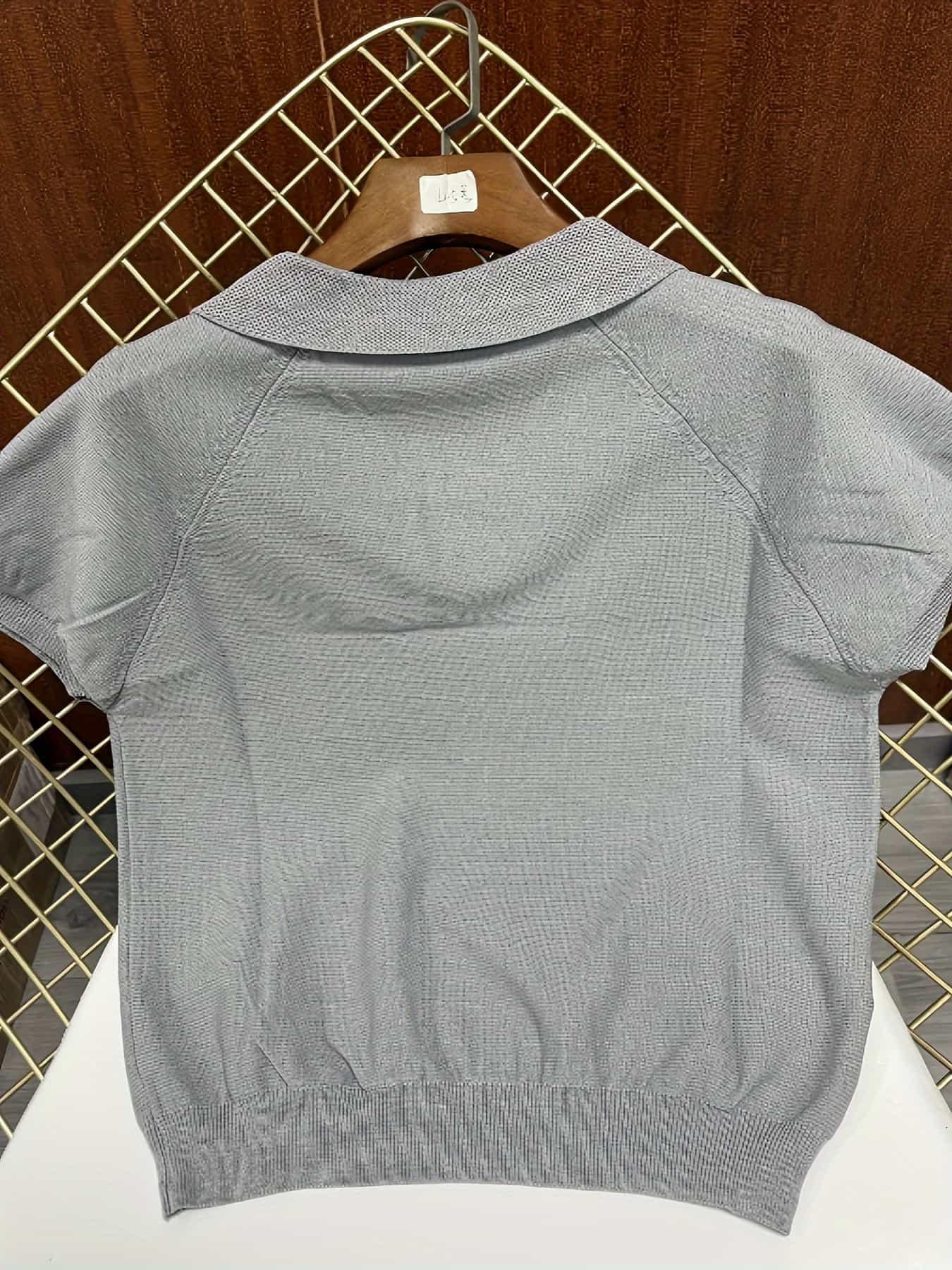 【全店30％OFF引き換え証】【透け感×襟付き添い人】炎節編み物 レディース 半袖 スポーツシャツ トップス 旗がしらプルオーバー シアーニット メッシュ編み物 襟 トップ カットソー 伸縮 伸ばすこと 冷やりとした 薄っぺら たわい無い 着痩せ 細押し出し 二の腕押しかぶせる 体型河馬