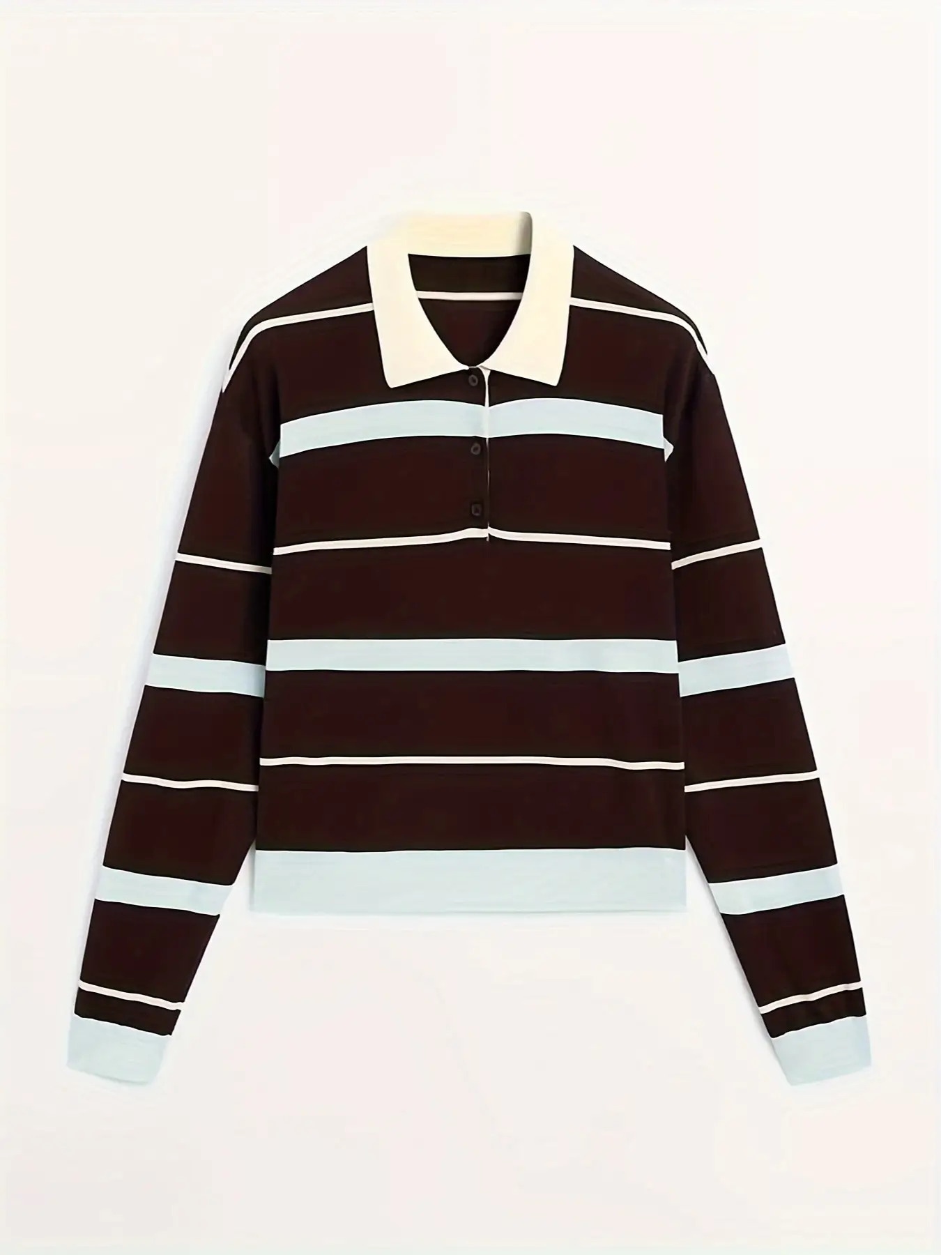 【全店通用25％OFFクーポン】【レトロボーダー】ニット セーター レディース ポロシャツ 襟付き トップス 長袖 プルオーバー ボーダー柄 ハーフボタン スキッパー 襟付ニット カットソー 伸縮性 体型カバー 二の腕カバー 着痩せ 細見え カジュア｜大森麗萱