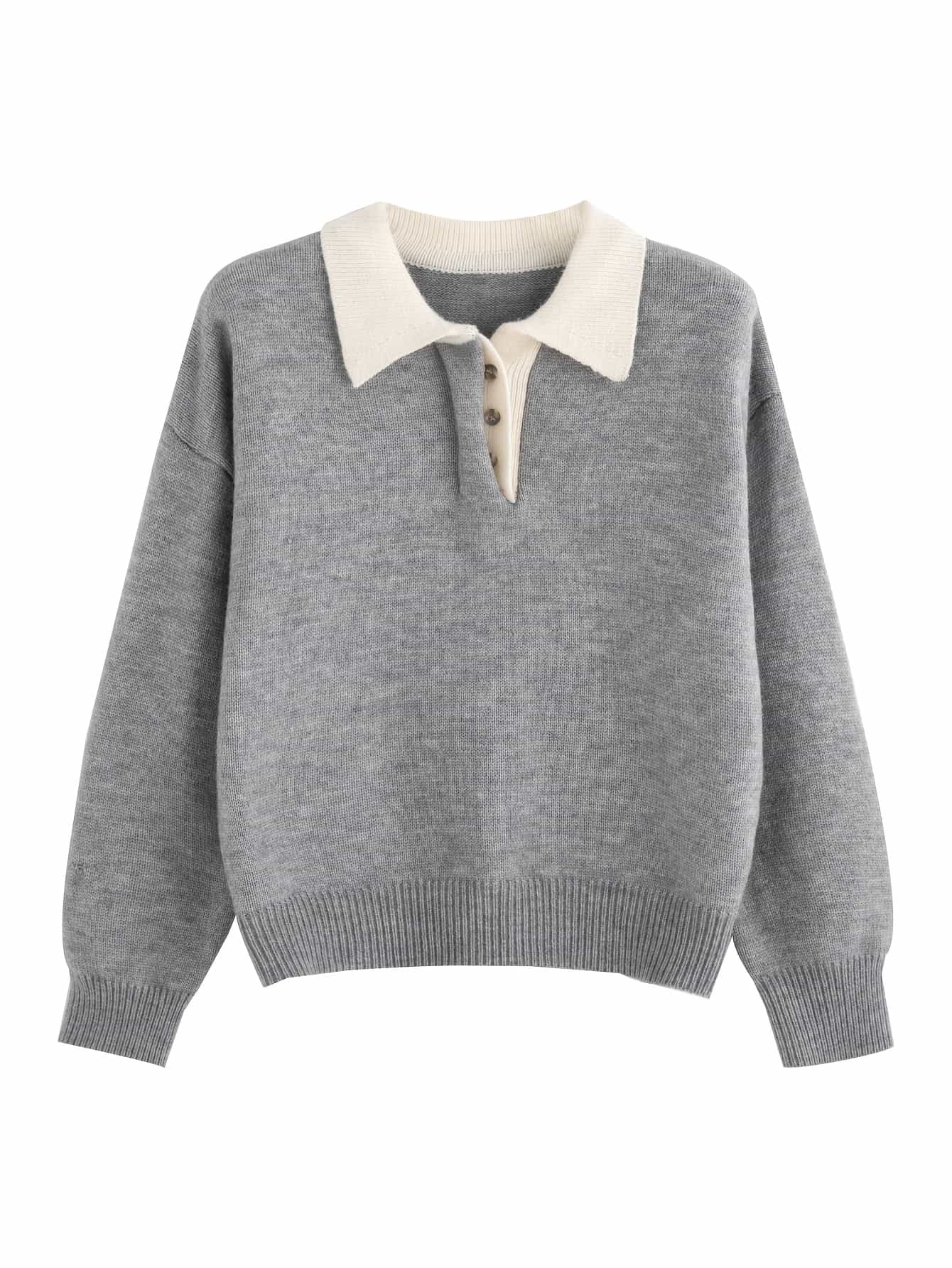 【全店通用25%OFFクーポン】【襟付き配色ニット】 ポロ襟 セーター レディース トップス ニット スキッパー バイカラー 配色 30代 40代 50代 長袖 ゆったり 体型カバー 二の腕カバー 着痩せ 細見え 洗える チクチクしない 柔らかい カ|大森麗萱