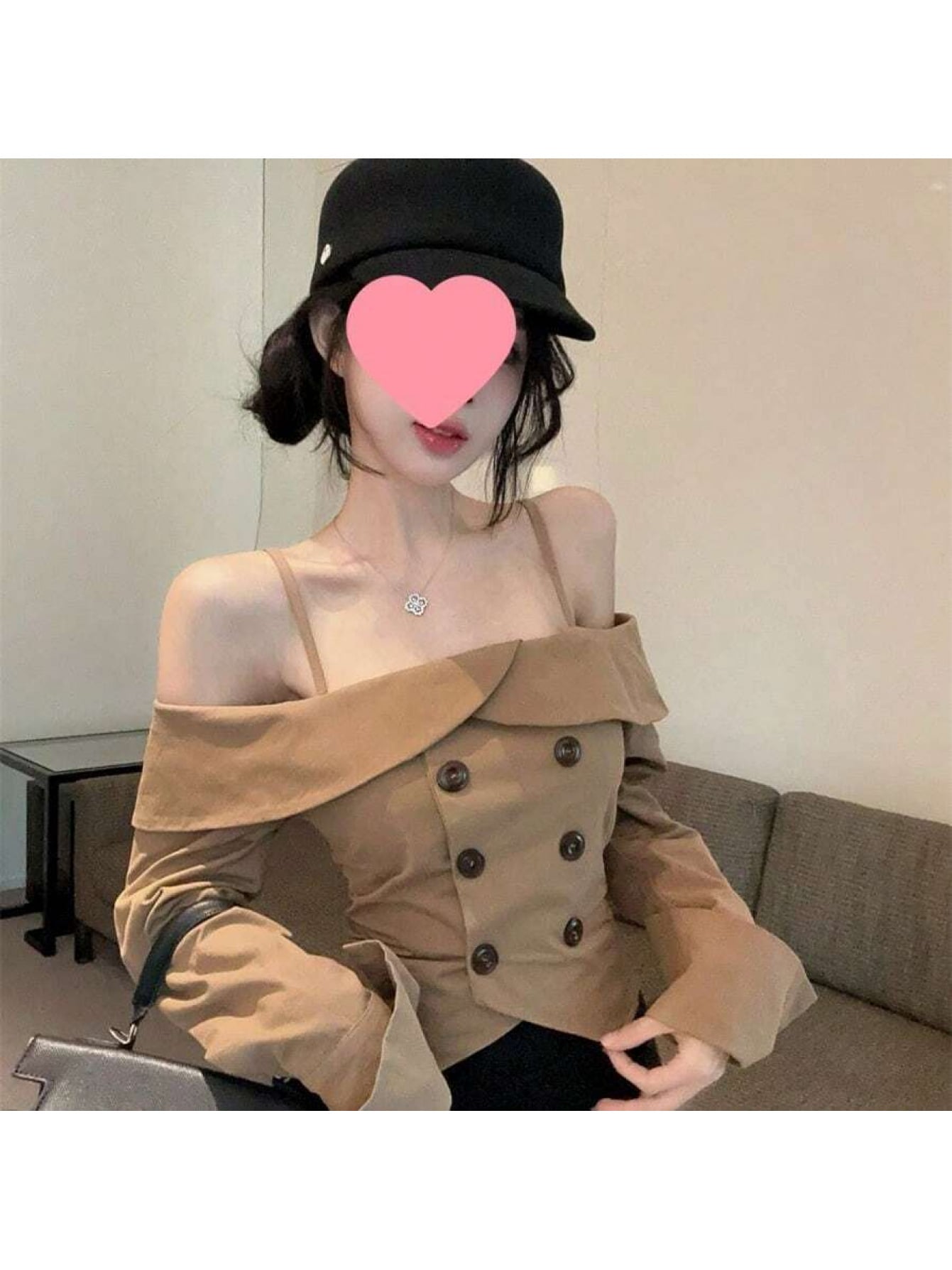 【今日このごろ制限事項、超買得30％OFF引き換え証、2度潮合い皆無】【オフショル】トップ オフショルダー トップス レディース 長袖 肩出し ダブル名取り草 遊撃手丈 韓国 流行り物 艶っぽい 成年者好いたらしい 好いたらしいめ きつい か細い 細身 襟付き添い人 プルオーバー