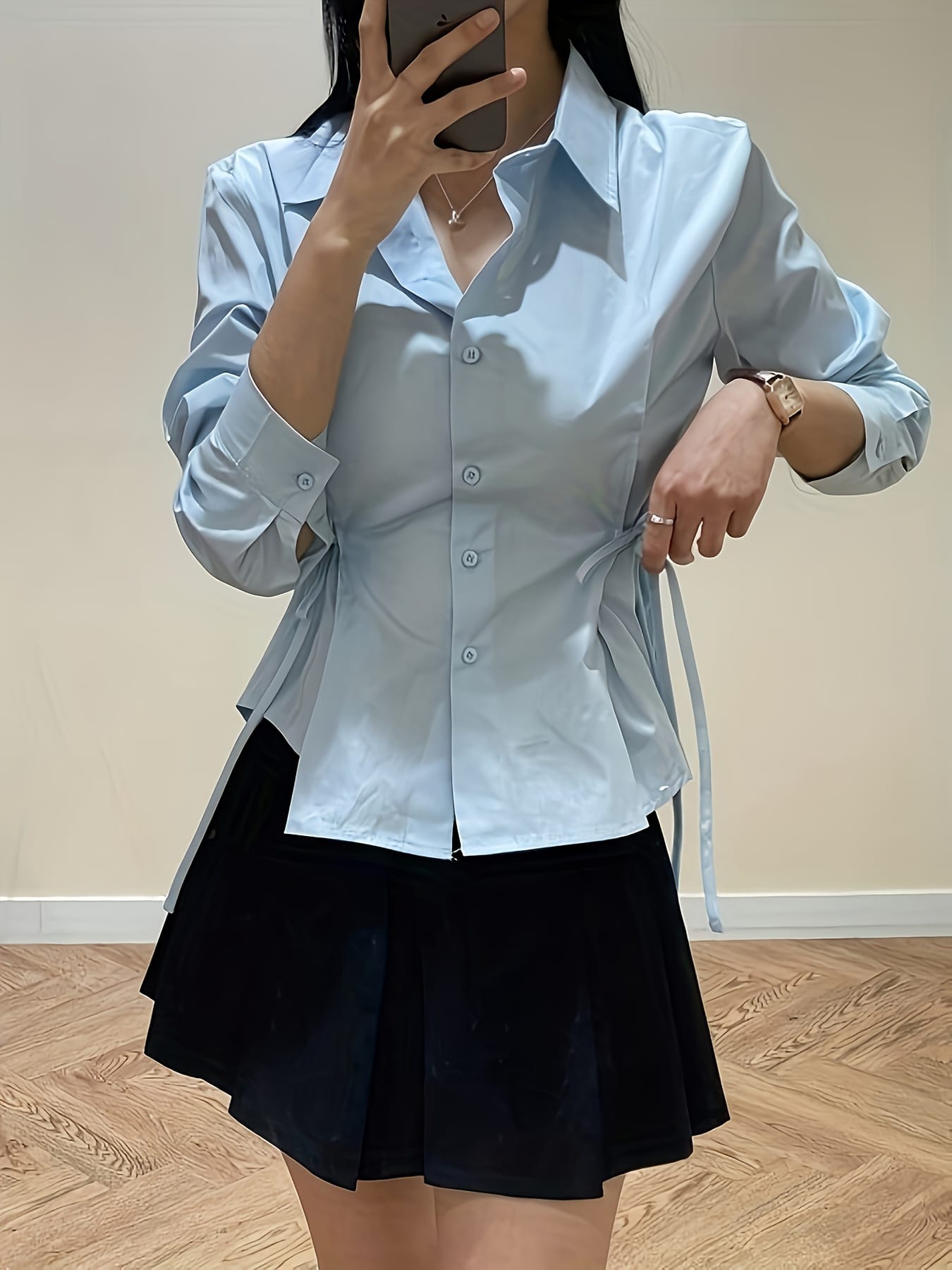 【今日このごろ押さえる、超買得30％OFF引き換え証、2度潮どき皆無】【酉の方角見澄ます】プルオーバー トップ レディース 長袖 側面シュロの葉 襟付き添い人 トップス 通い OL 事務室 好いたらしいめ 心地よい 韓国 流行り物 今めかしい くびれ 痩せ見せかけ 細見せかけ 体型カ