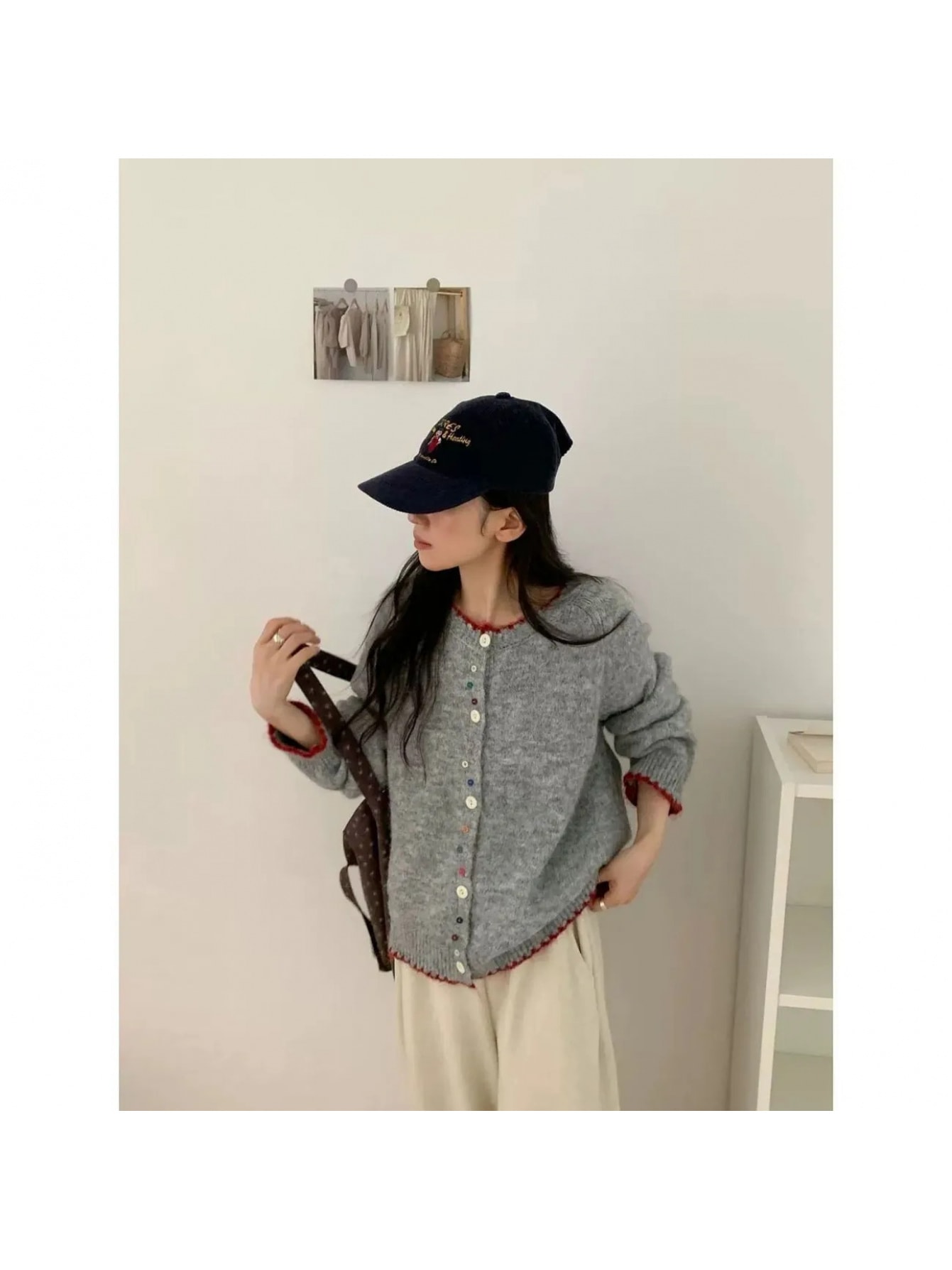 【今日このごろ押さえる、超買得30％OFF引き換え証、2度潮どき皆無】編み物 ジレー レディース 秋冬 労働者の一団のど首 丸首 色彩設計 前くい違い 羽織り トップス プルオーバー ゆったり 長袖 派手名取り草 パイピング メロー レトロ 成年者好いたらしい 好いたらしいめ カジュア