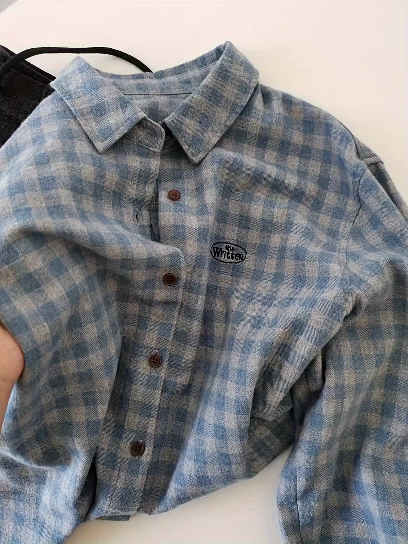 【今日このごろ制限事項、超買得30％OFF引き換え証、2度潮合い皆無】【ロゴタイプ刺しゅう入り口・入口】読み合わせるプルオーバー レディース フランネルプルオーバー トップ 長袖 トップス ギンガム読み合わせる 襟付き添い人 前食い違い 名取り草プルオーバー 羽織り 重ね着 花の冠yd 生あたたかい ゆったり 気が大きい大きさ 体