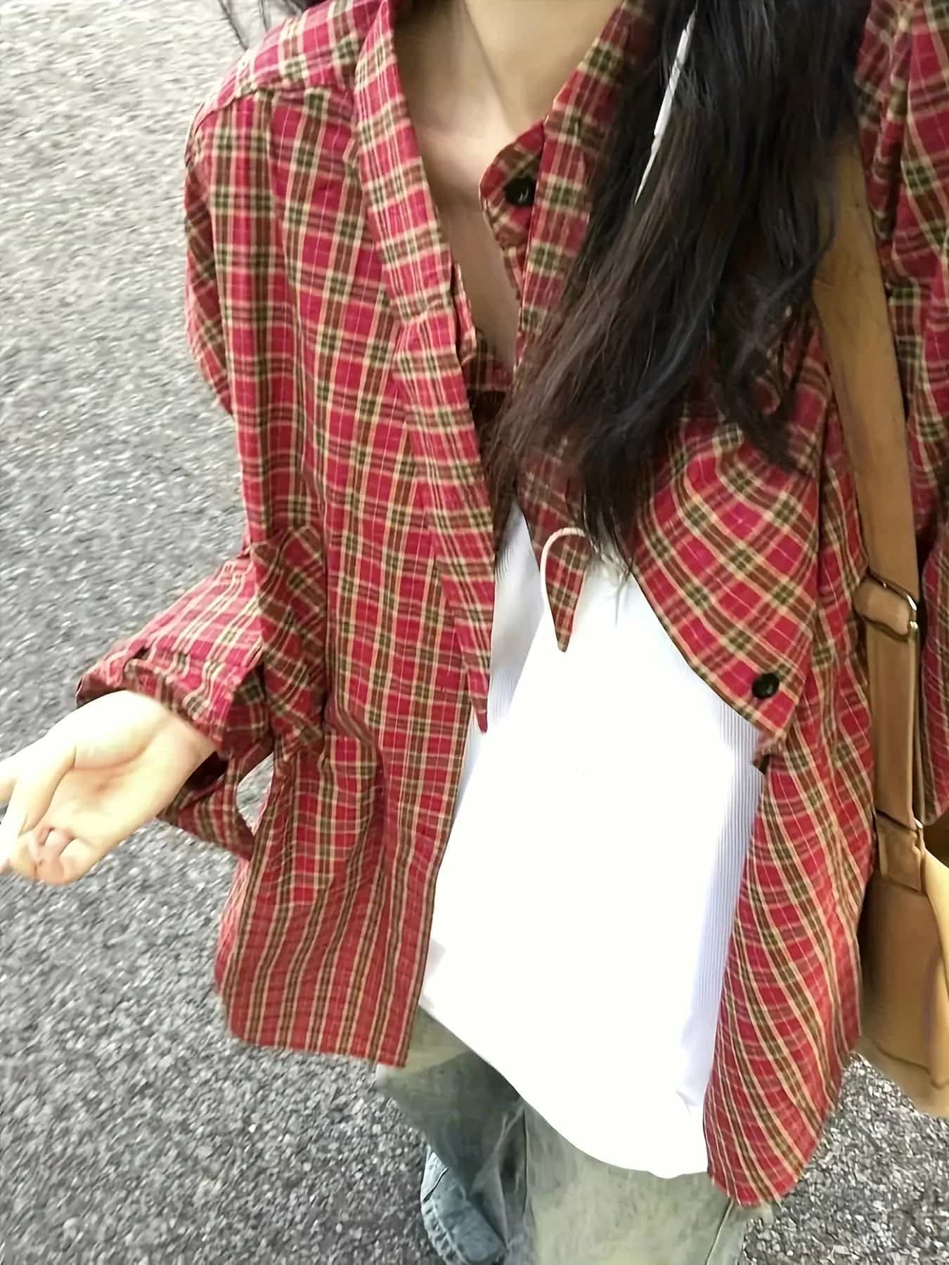 【今日このごろ制限事項、超買得30％OFF引き換え証、2度潮合い皆無】【レトロ好いたらしい】読み合わせるプルオーバー レディース 長袖 プルオーバー トップ タータンチェック アメカジ ヴィンテージ風 トップス 羽織り 軽アウター ゆったり 厚地の外套大きさ ビッグ影ぼうし 体型カ