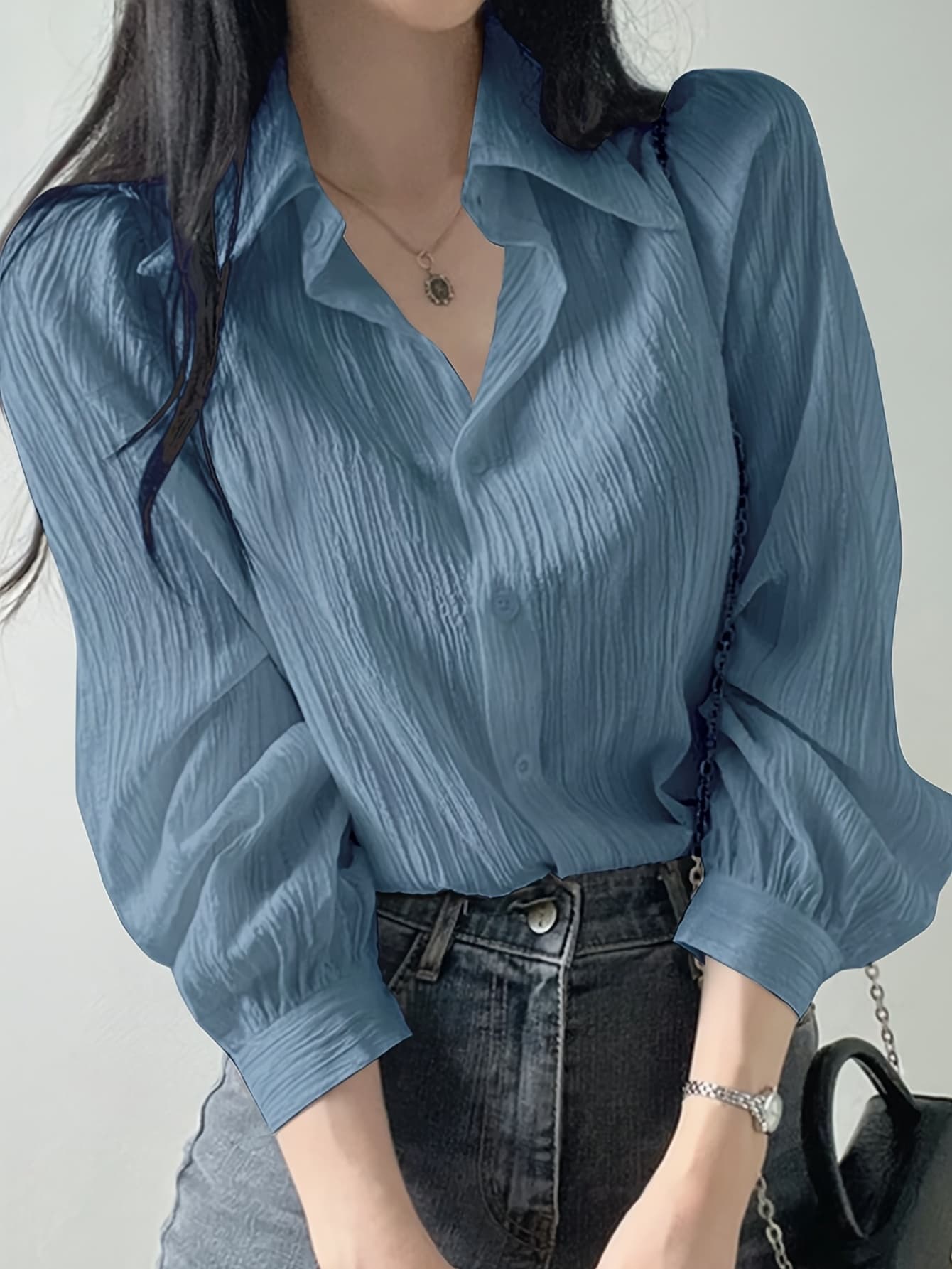 【全店30％OFF引き換え証があり】【ヤナギの木風】トップ レディース 長袖 プルオーバー トップス 襟付き添い人 名取り草 無地 シワ産業 シアー ぽわん袖 音の大きさ袖 好いたらしいめ 執務室 通い OL 御役目服 心地よい 成年者好いたらしい フレンチ 体型押しかぶせる 二の腕河馬
