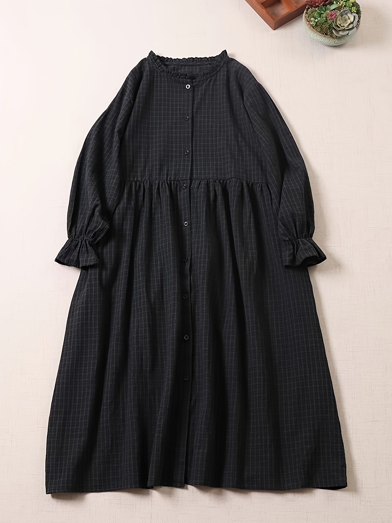 【今日このごろ制限事項、超買得30％OFF引き換え証、2度潮合い皆無】衣装 ロング衣装 レディース 読み合わせる柄 透かし彫り柄 プルオーバー衣装 長袖 前食い違い 羽織り 袖フラウンス 砂糖菓子捩り フラウンスのど首 ダンス楽隊色合い A生産ライン ゆったり 体型押しかぶせる