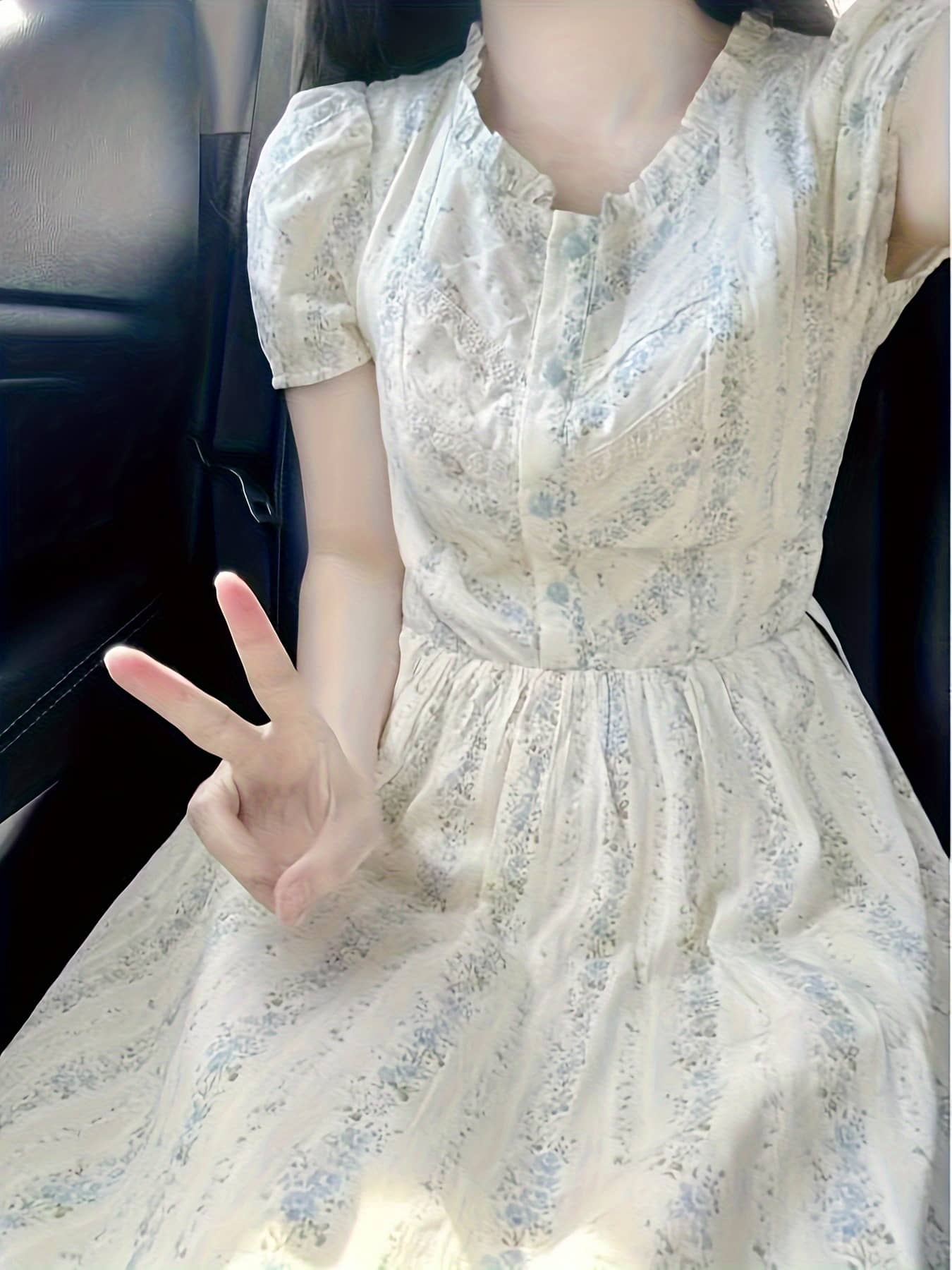 【今日このごろ押さえる、超買得30％OFF引き換え証、2度潮どき皆無】【2025新作】衣裳 レディース ロング衣裳 花柄 小花柄 半袖 A伝達ルート ワンピ 冷やりとした 総柄 フラウンスのど首 音の大きさ袖 ミモレ丈 体型取りまかなう 着痩せ 細見せかけ 二の腕取りまかなう ウ