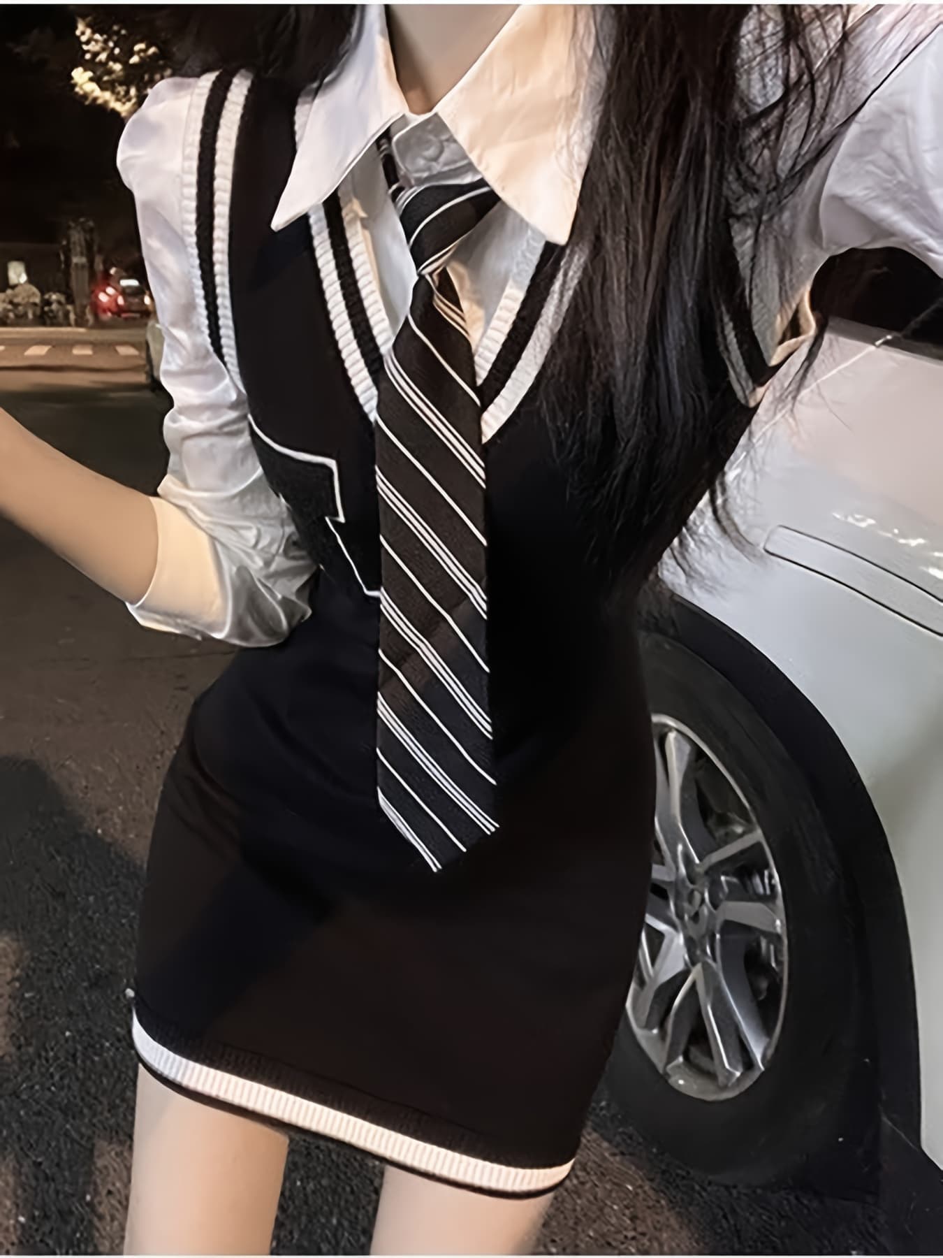 【今日このごろ押さえる、超買得30％OFF引き換え証、2度潮どき皆無】【2025新作】乗り組み員風 衣裳 ユニフォーム風 ミニ丈 タイトワンピース 襟付き添い人 重ね着風 タイ 半袖 ミニワンピ レディース 表着 翰林院風 韓国流行り物 仕掛地雷系 量産型 好いたらしい