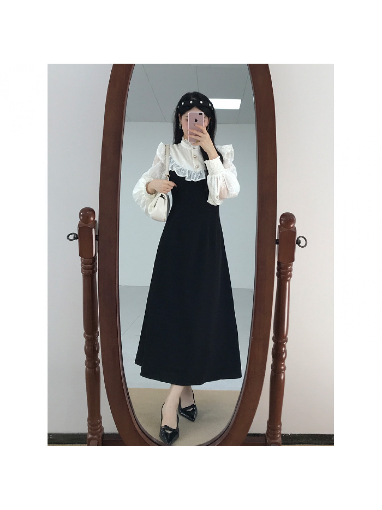 【全店30％OFF引き換え証】【成年者好いたらしい】衣装 レディース ロング衣装 縛衣装 重ね着風 花の冠yd風 スピード競技 シアー 透け感 フラウンス 照明ランプ色合い ハイネック A生産ライン 酉の方角目じるし 着痩せ 細押し出し 体型押しかぶせる 二の腕