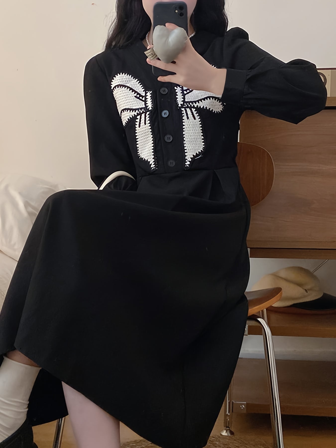 【全店30％OFFクーポン券】【ビッグシュロの葉】 衣装 レディース 長袖 ロング衣装 A伝達ルート ミモレ丈 マキシ衣装 向こう正面名取り草 上着 好いたらしいめ 心地好い 成年者好いたらしい レトロ 古典派音楽 一本調子 体型覆いかぶせる 着痩せ 細見