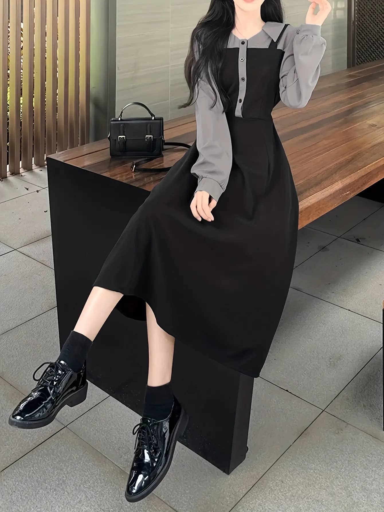 【全店30％OFF引き換え証】【花の冠yd風】 衣装 レディース 長袖 襟付き添い人 プルオーバー衣装 フェイクレイヤード バイ色合い 色彩設計 うつり変わり A生産ライン 太陽フレア 縛衣装 重ね着風 清楚 執務室 通い OL 成年者好いたらしい 好いたらしいめ