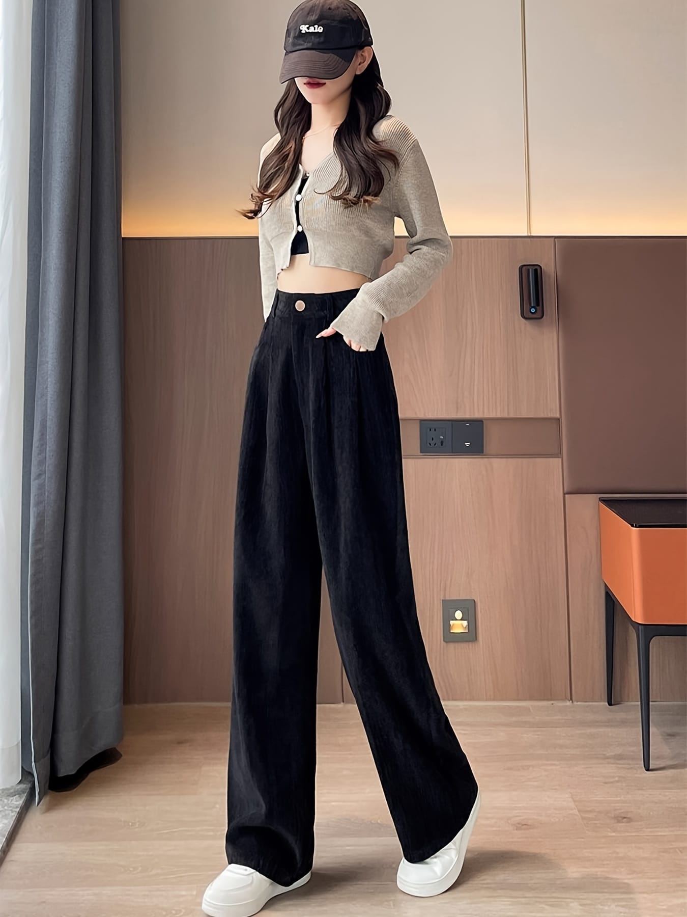 【全店30％OFF引き換え証があり】【極暖×美脚】コール天 広広としたズボン下 レディース 裏起毛 生あたたかい ボトムス ズボン ロングズボン下 引っ切り無い 御機嫌酉の方角 胴締め繰り返し タック 脚長 体型押しかぶせる 着痩せ 細押し出し 寒さ打つ手 防寒 通い 執務室