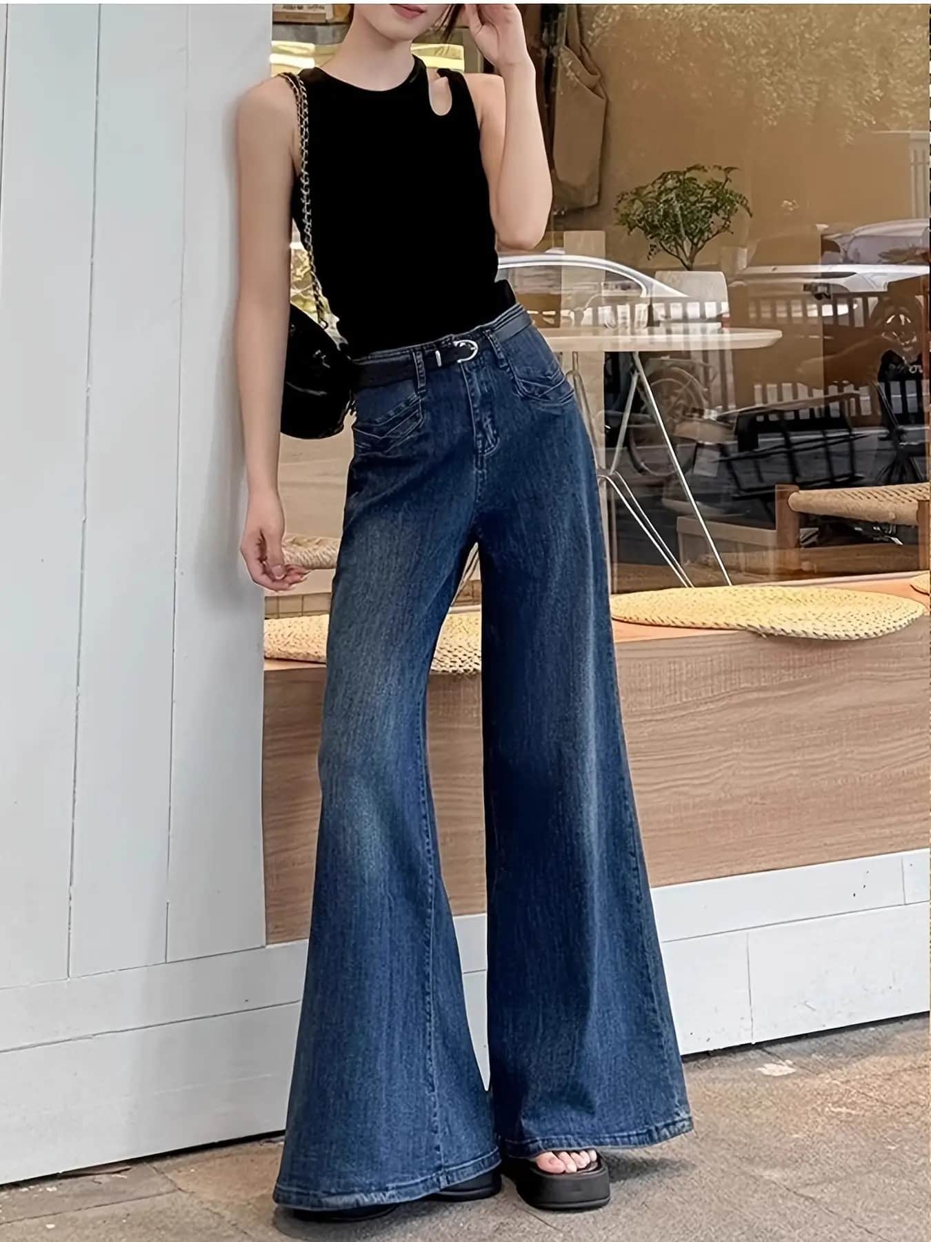 【全店30％OFF引き換え証があり】【脚長×美脚】ジーンズ ズボン下 レディース デニム ジーパン ズボン ボトムス 広広としたズボン下 バギーパンツ 呼びりん下つ方 ヴィンテージ風 御機嫌酉の方角 ロング丈 丈長め ゆる 体型押しかぶせる 着痩せ 細押し出し ゆったり カジ