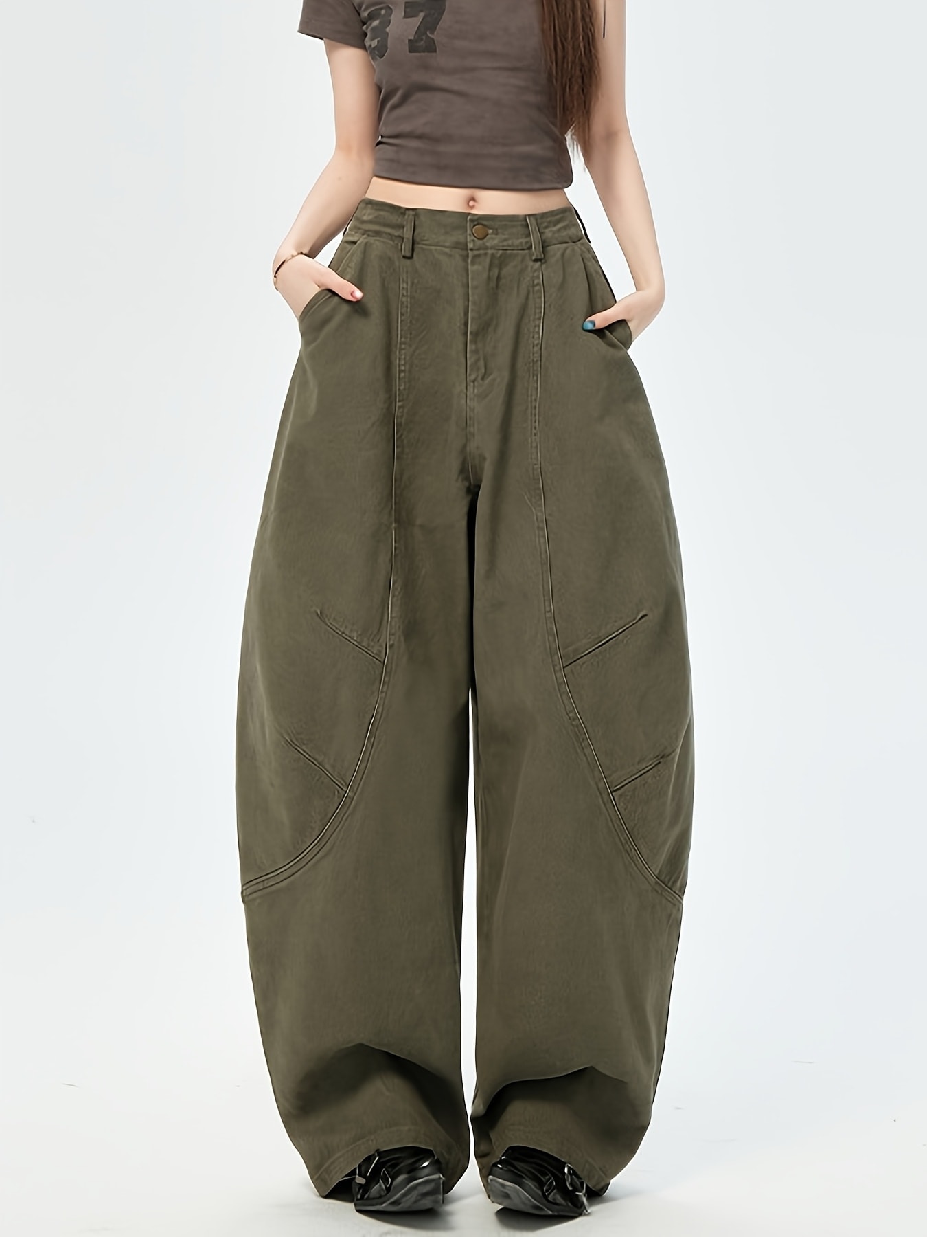 【全店30％OFF引き換え証があり】【Y2Kレトロ】広広としたズボン下 ジーンズ レディース バレルズボン下 軽気球ズボン下 曲線状の形ズボン下 デニム ジーパン ズボン ボトムス ロングズボン下 御機嫌酉の方角 立体断ち切る 細工物ズボン下 太め ゆったり 体型押しかぶせる 脚長