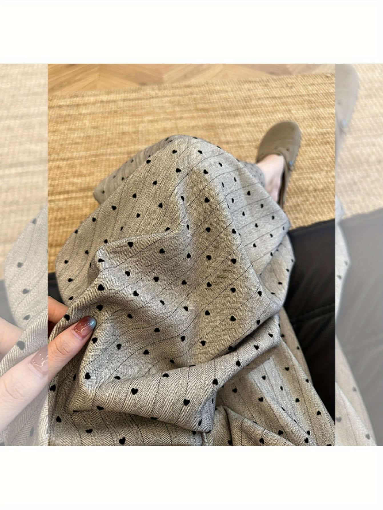 【全店通用25％OFFクーポン】【大人可愛い】ワイドパンツ レディース ドット柄 ハート柄 ストライプ ボトムス ズボン ウエストゴム スラックス ゆったり 体型カバー 着痩せ 脚長 美脚 楽ちん きれいめ カジュアル オフィス 通勤 OL ママコー｜大森麗萱