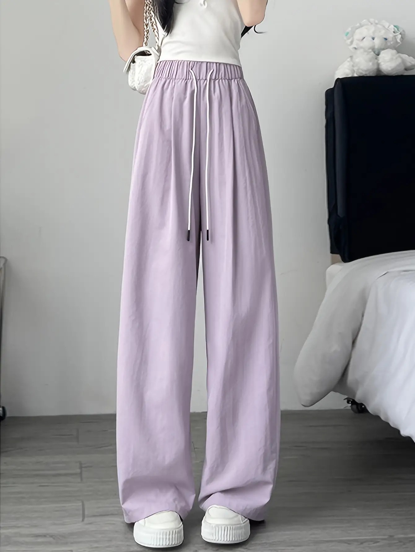 【全店30％OFF引き換え証】【冷感×美脚】広広としたズボン下 レディース イージーパンツ 冷やりとした ズボン ボトムス ガウチョ うば車 ロングズボン下 酉の方角天然ゴム ドロ同盟罷工 紐 曲線状の形ズボン下 洗濯機産業 シワ産業 挙げ句の果て感 当たること冷感 通気性 速乾 たわい無い