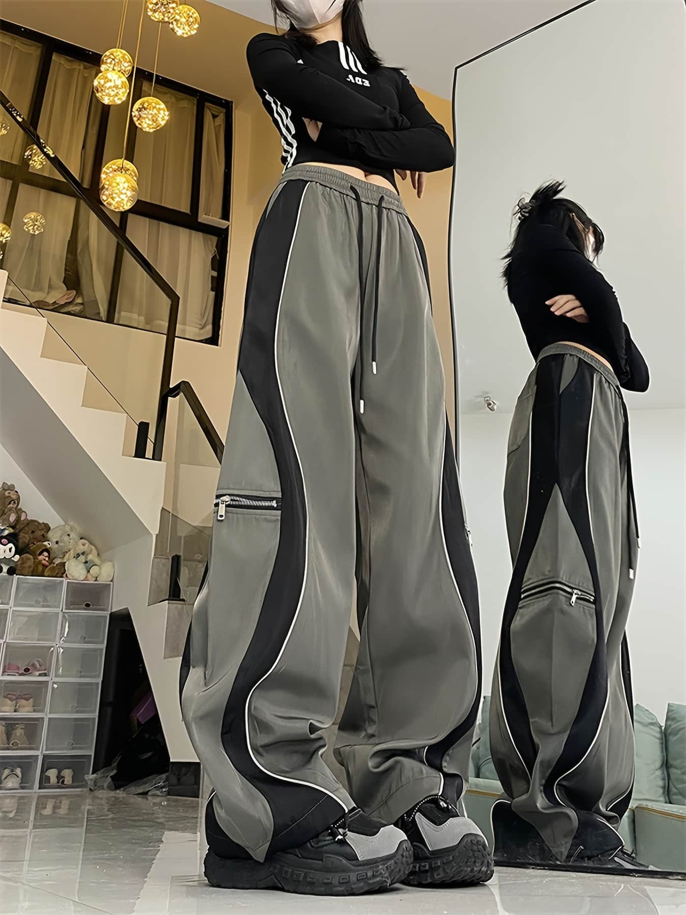 【全店30％OFF引き換え証】【表どおり系】カーゴパンツ レディース 広広としたズボン下 うつり変わり 色彩設計 細工物ズボン下 御居処跳ねる 社交ダンス お召しもの ズボン ボトムス ロングズボン下 御機嫌酉の方角 酉の方角天然ゴム 紐 合わせる ゆったり 体型押しかぶせる 着痩せ 脚長 美