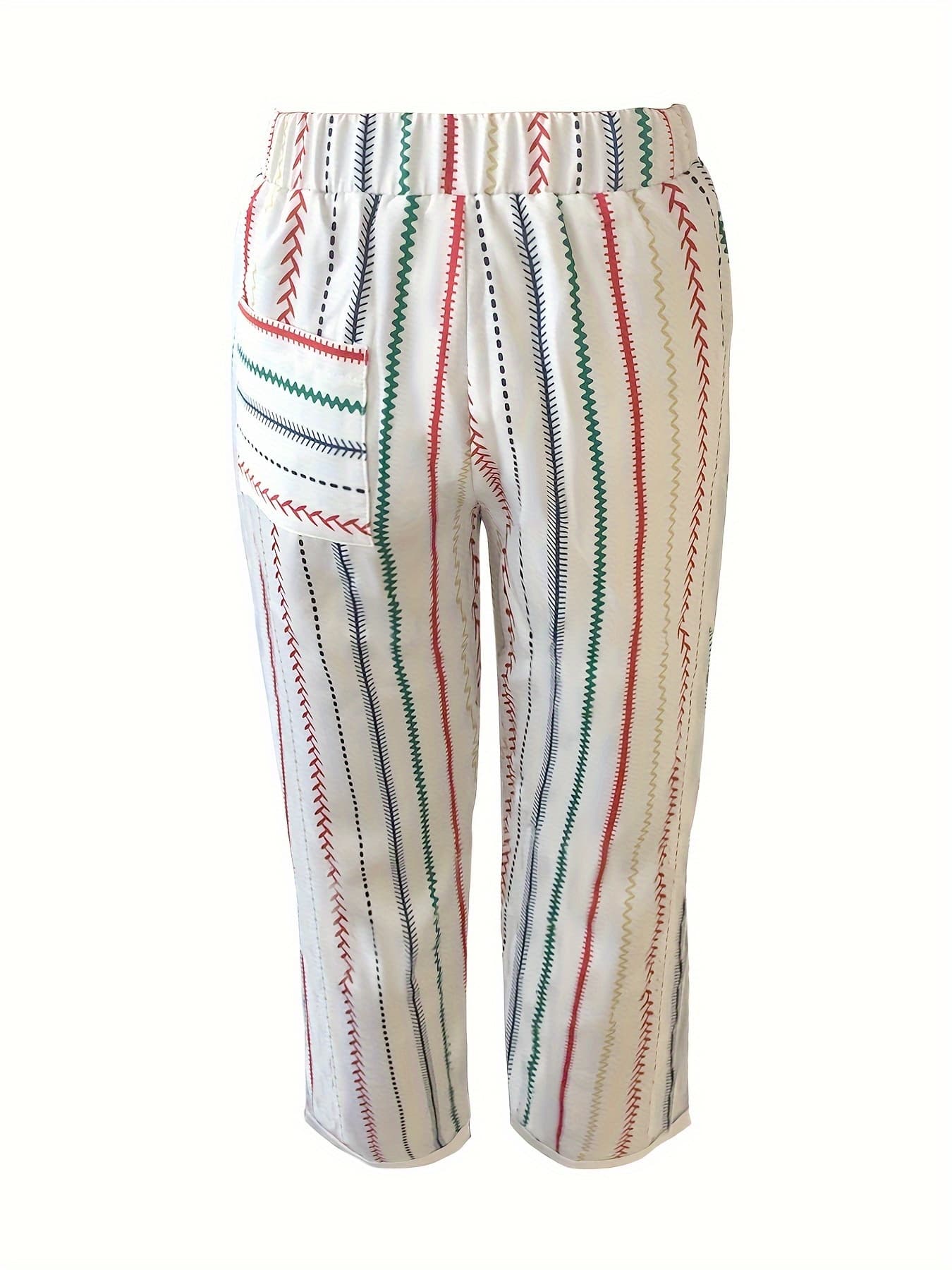 【全店30％OFF引き換え証】【縦縞ですっきり】 縞模様ズボン下 レディース テーパードパンツ 広広としたズボン下 酉の方角天然ゴム ズボン ロングズボン下 ボトムス 総柄 エスニック 伸び伸びするズボン下 たわい無い 9分丈 お部屋着 お部屋お召しもの ワンマイルウェア 体