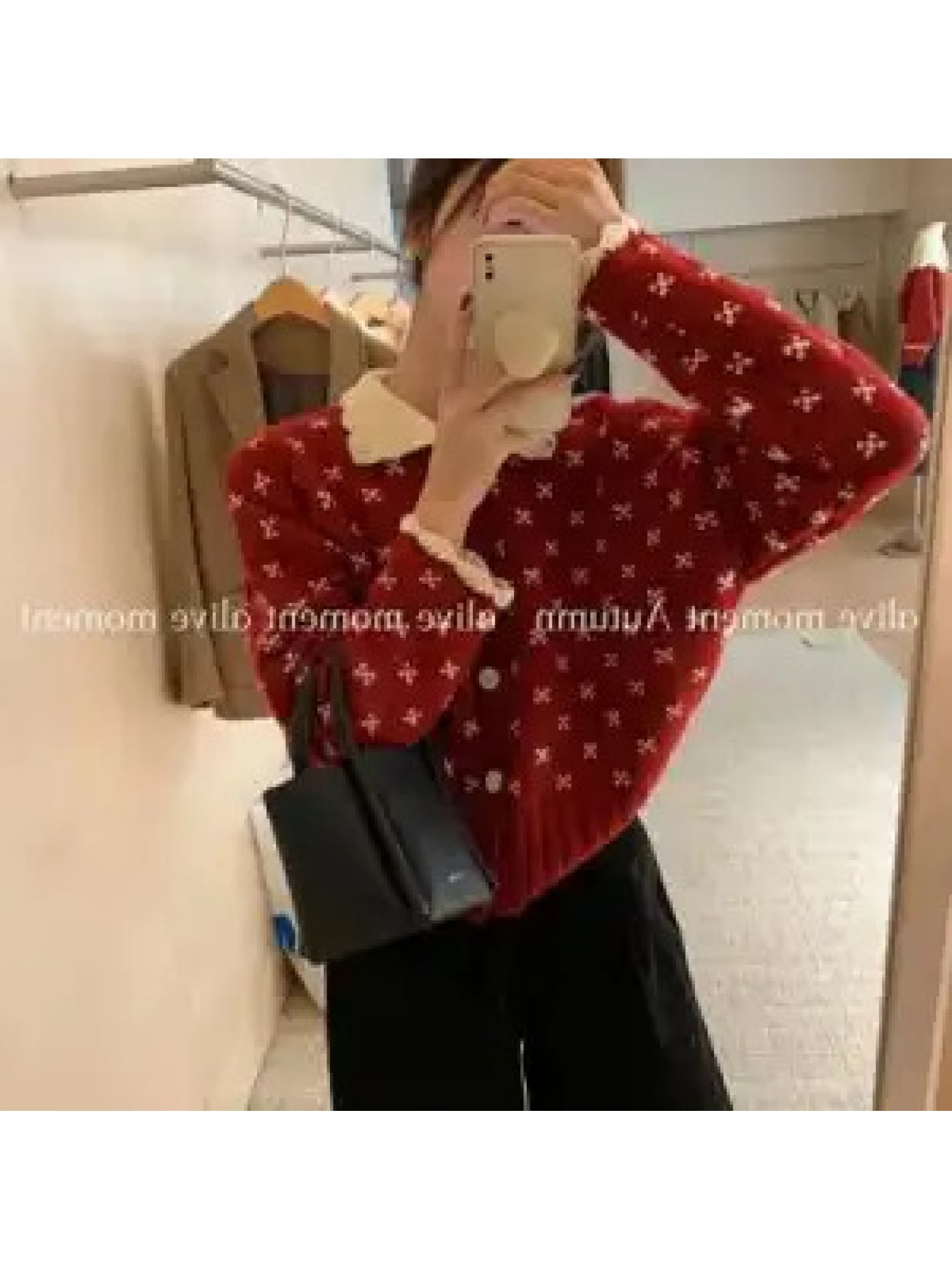 【全店通じる25％OFFクーポン券】【成年者好いたらしい】 ジレー レディース 編み物 スウェーター 羽織り 前車のドア 名取り草 襟付き添い人 衿 色彩設計 バイ色つや 花柄 御花 総柄 スピード競技 フラウンス 長袖 ぽわん袖 音の大きさ袖 体型覆いかぶせる