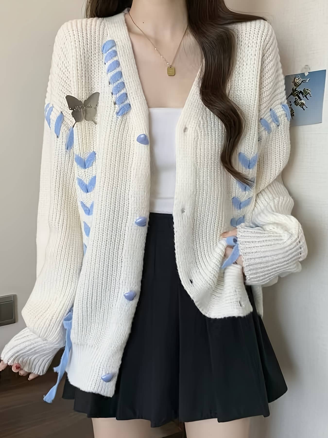 【今日このごろ押さえる、超買得30％OFF引き換え証、2度潮どき皆無】【2025新作】 ジレー レディース 編み物ジレー 秋冬 羽織り Vのど首 ゆったり プルオーバー トップス 前くい違い 長袖 シュロの葉 ひな形 ビッグ影ぼうし 大層らしい大きさ 体型河馬