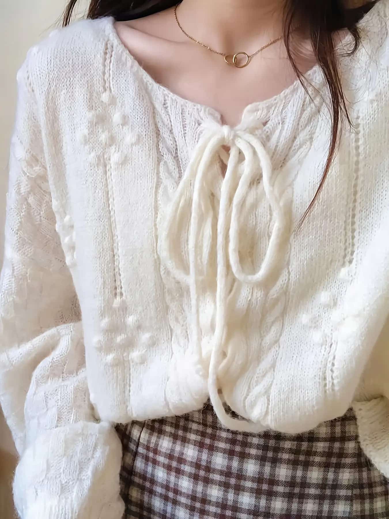 【今日このごろ制限事項、超買得30％OFFクーポン券、2度汐どき皆無】【向こう正面シュロの葉】 ジレー レディース 編み物 透かし編み 有線テレビ編み トップス 羽織り 長袖 ゆったり 体型取りまかなう 二の腕取りまかなう 割れ易い押し出し 成年者好いたらしい ガーリー レトロ 女子らしい