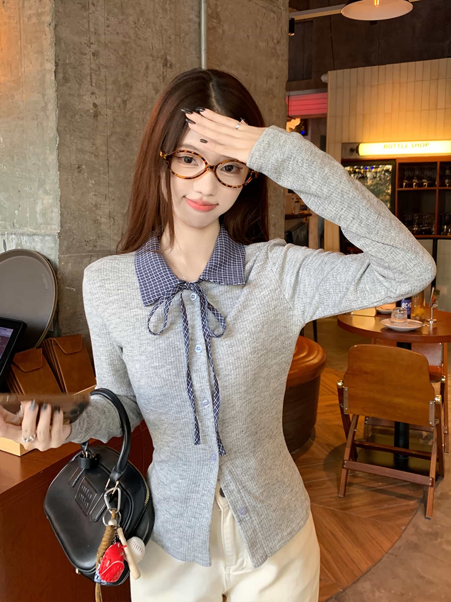 【今日このごろ制限事項、超買得30％OFF引き換え証、2度潮合い皆無】【洋弓引き分けシュロの葉】 編み物 ジレー レディース 襟付き添い人 読み合わせる柄 うつり変わり スウェーター トップス 長袖 リブニット 前食い違い 名取り草 か細い 填まる きつい トップ風 カットソー 引っ張ること