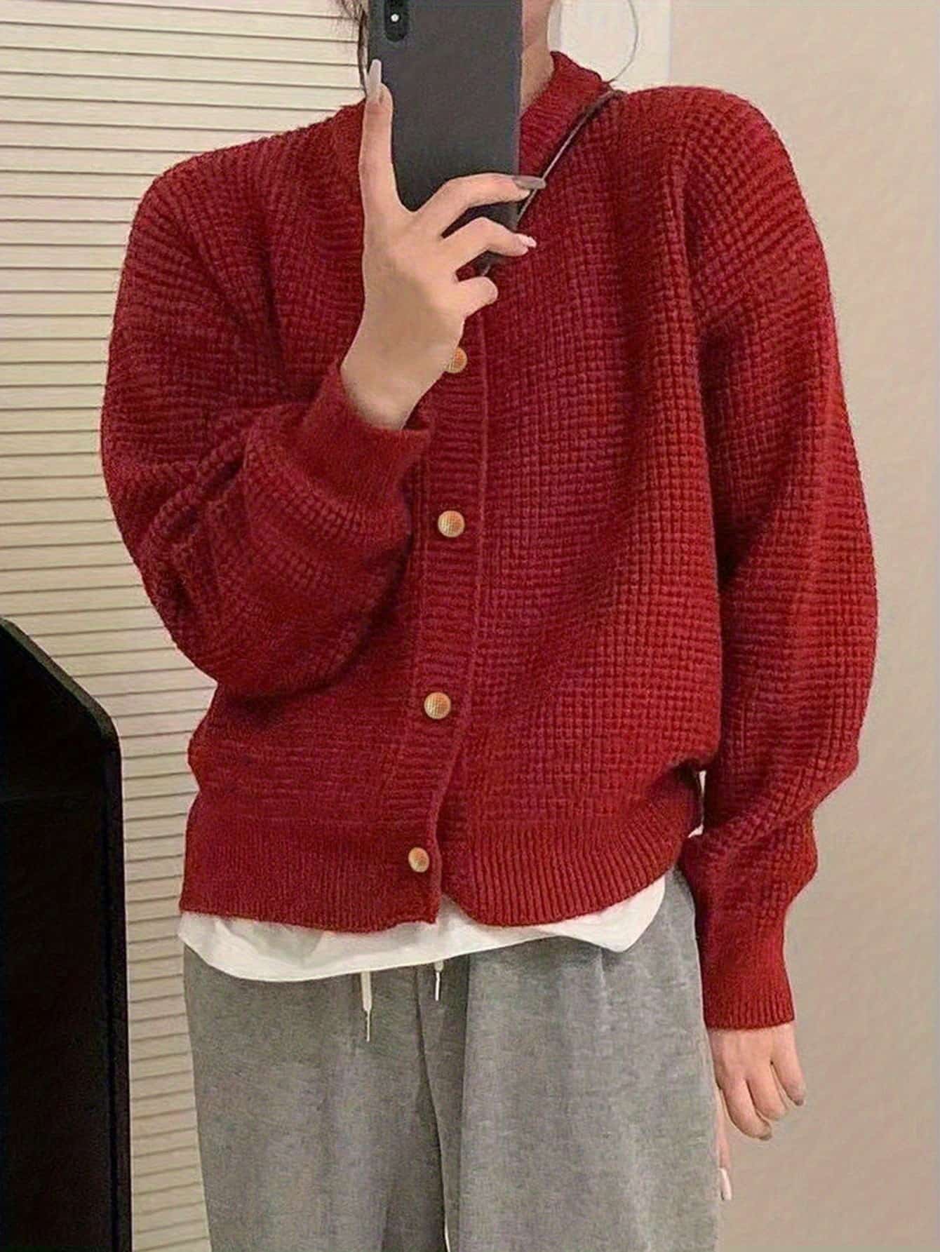 【今日このごろ制限事項、超買得30％OFFクーポン券、2度汐どき皆無】【ワーヘル編み】 ジレー レディース 編み物 トップス 労働者の一団のど首 ティーシャツ 丸首 前車のドア 羽織り 長袖 ゆったり 大層らしい大いさ 体型取りまかなう 着痩せ 細押し出し 気持ち良い 生あたたかい 防寒 ざ