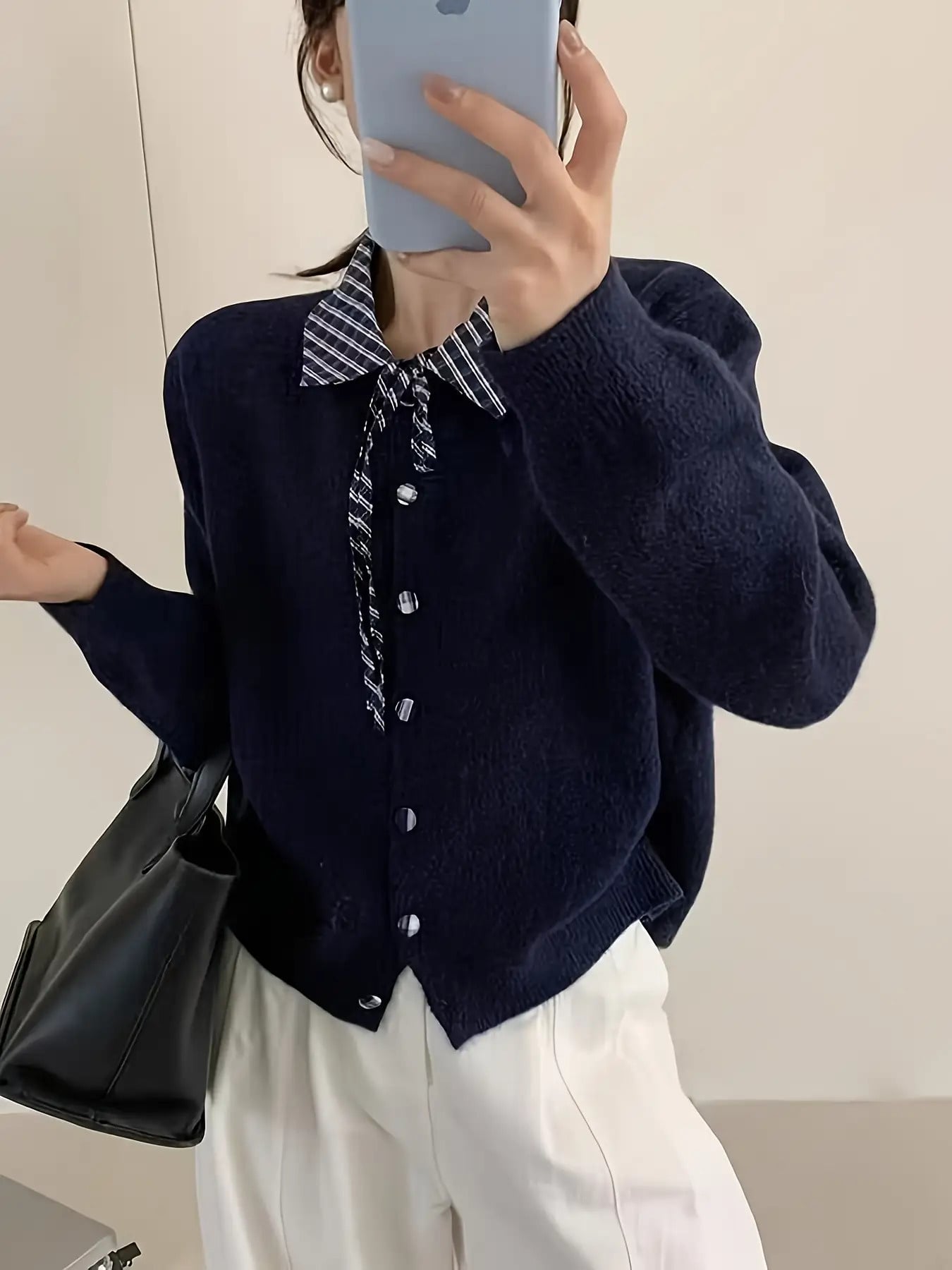 【全店30％OFF引き換え証があり】【重ね着風】 ジレー レディース 編み物 スウェーター フェイクレイヤード 縞模様 襟付き添い人 シュロの葉 洋弓引き分け トップス 長袖 前食い違い 羽織り 韓国流行り物 執務室心地よい 好いたらしいめ 成年者好いたらしい 体型河馬