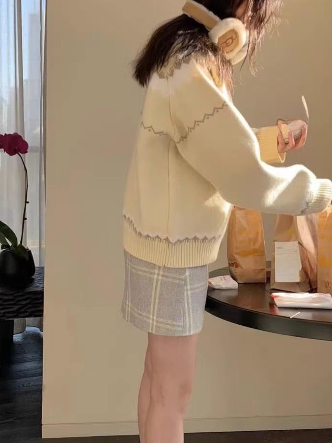 【全店30％OFF引き換え証があり】【ノース柄】 ジレー レディース 編み物 スウェーター トップス フェアアイル柄 羽織り 朦々たる パステル色の もっちり 生あたたかい レトロ ゆったり 厚地の外套大きさ ビッグ影ぼうし 体型押しかぶせる 二の腕押しかぶせる 着痩せ