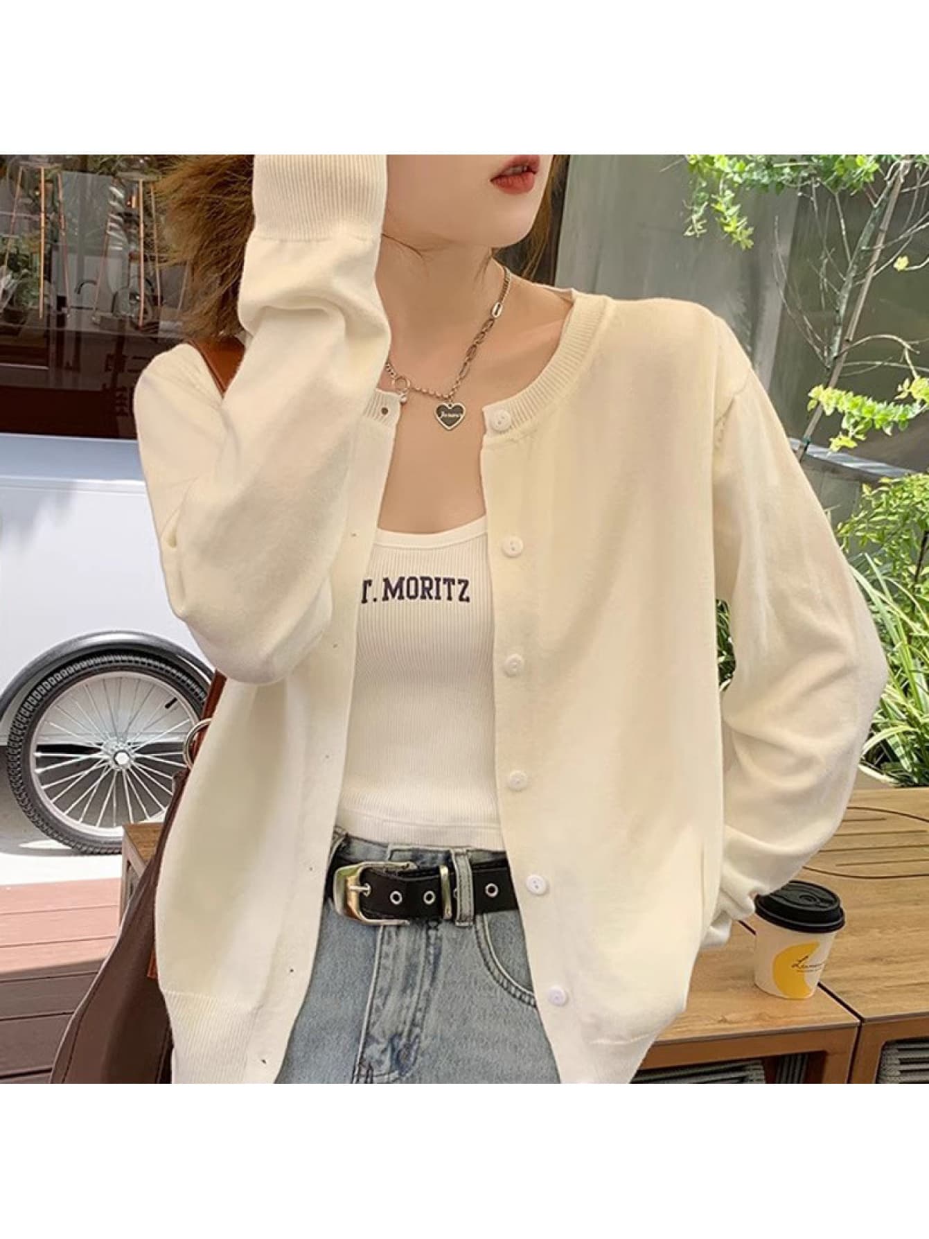 【全店30％OFF引き換え証があり】【もっちり原料品】 ジレー レディース 春 編み物ジレー 労働者の一団のど首 丸首 羽織り 編み物 スウェーター 鉄道車両デ トップス 長袖 無地 ゆったり 厚地の外套大きさ パステル色の 20代 30代 40代 50代 オフ