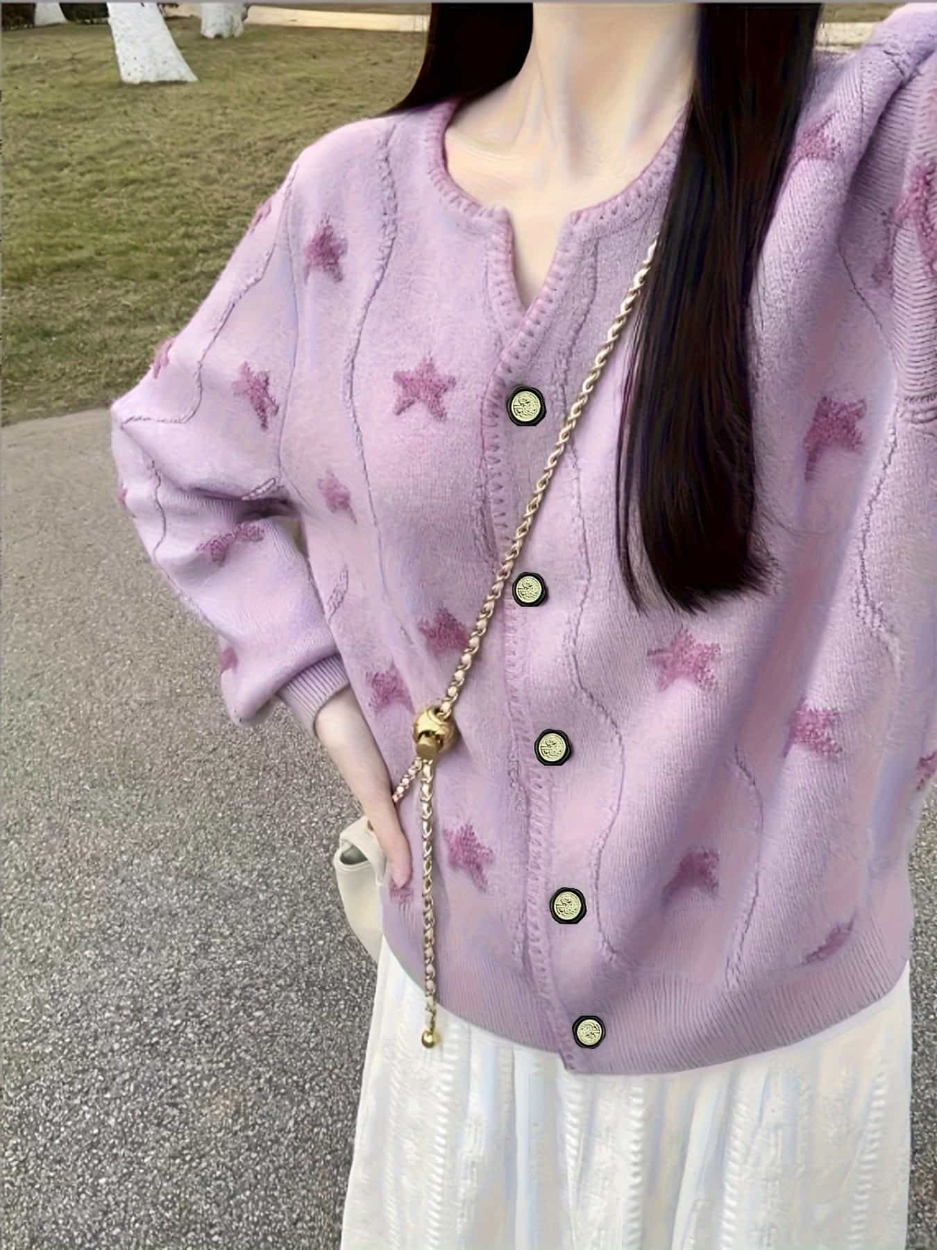 【全店30％OFF引き換え証があり】【星柄青写真】ジレー レディース 編み物 スウェーター 星 はやりっ児 Vのど首 前食い違い 名取り草 羽織り トップス 遊撃手丈 短か目 ゆったり 厚地の外套大きさ 体型押しかぶせる 着痩せ 二の腕押しかぶせる 割れ易い押し出し 小顔成り行き オ