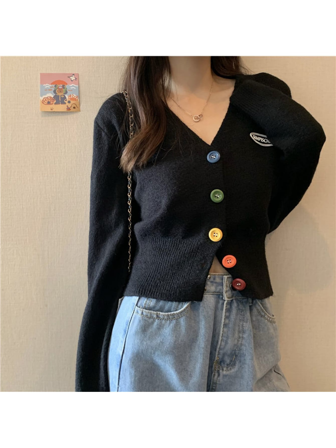【全店30％OFF引き換え証があり】【派手名取り草】 ジレー レディース 春 秋 冬 編み物 スウェーター トップス 長袖 Vのど首 遊撃手丈 前食い違い 羽織り ライトアウター 韓国流行り物 成年者好いたらしい 好いたらしいめ 心地よい 着痩せ 細押し出し 体