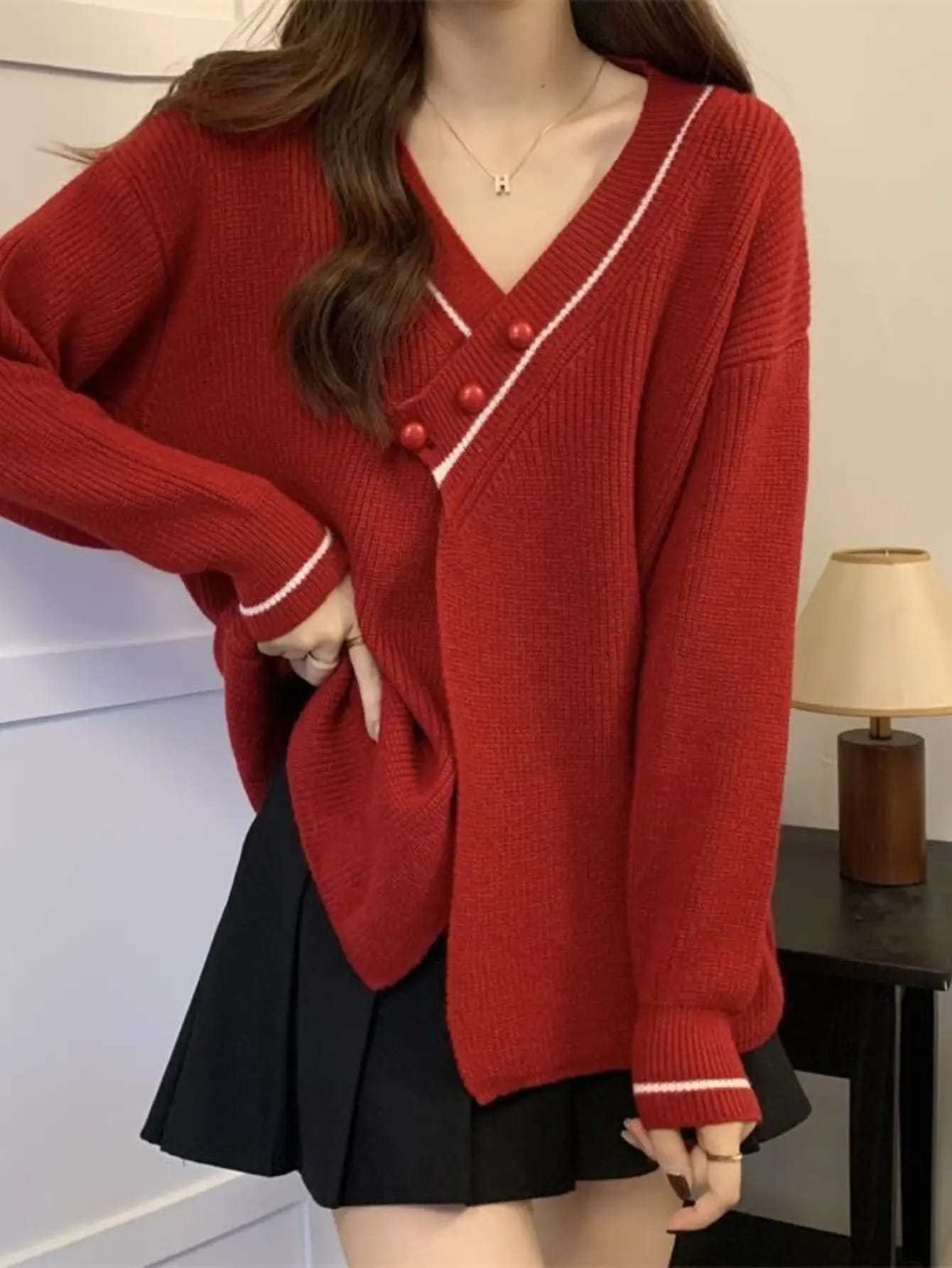 【全店30％OFF引き換え証があり】【色彩設計生産ライン】Vのど首 編み物 ジレー レディース スウェーター トップス ゆったり 色彩設計 名取り草 長袖 パステル色の 秋 冬 春 好いたらしいめ 心地よい 成年者好いたらしい 体型押しかぶせる 着痩せ 割れ易い押し出し 二の腕押しかぶせる 執務室