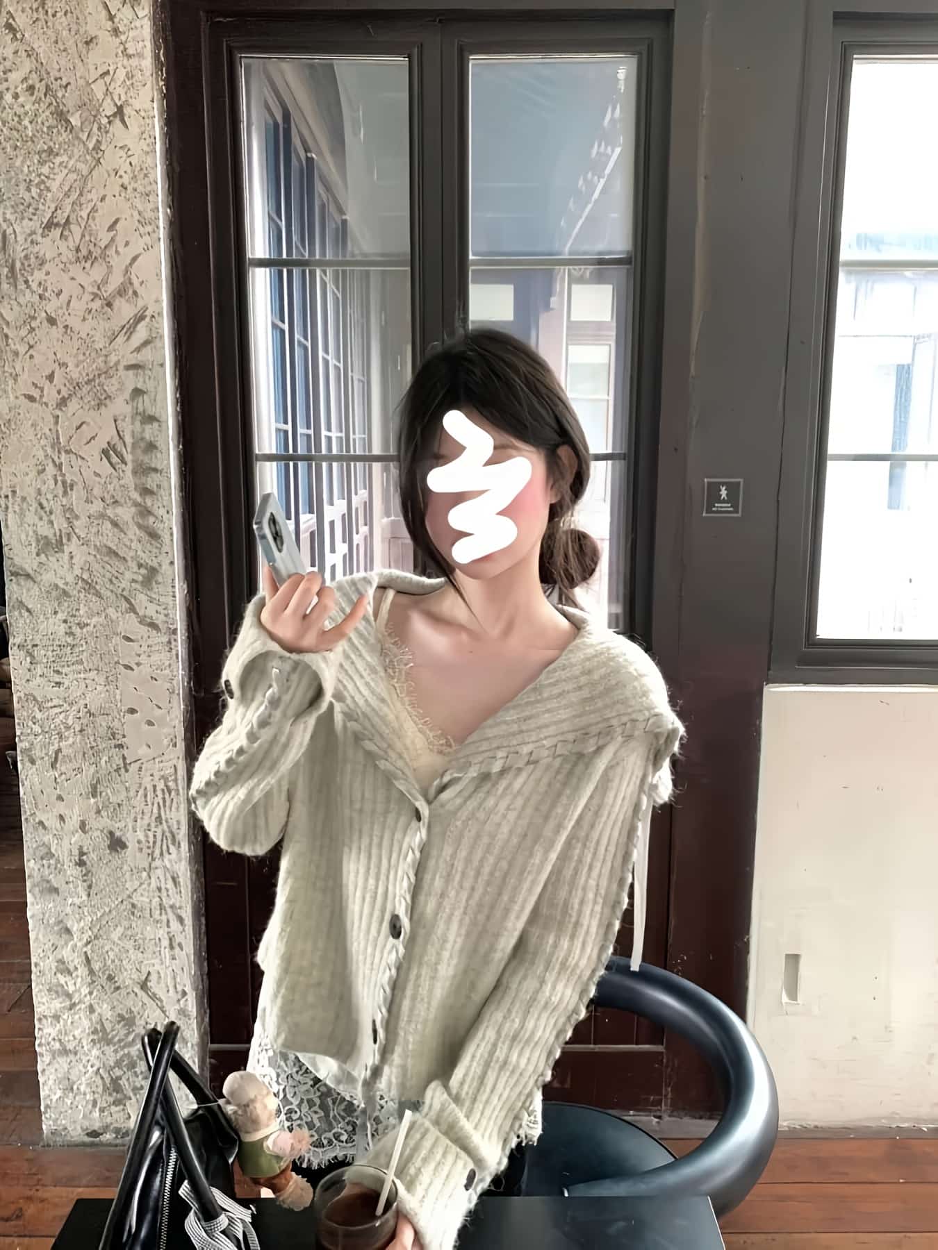 【全店30％OFF引き換え証があり】【乗り組み員色合い】編み物 ジレー レディース スウェーター ビッグ色合い リブニット 羽織り トップス 長袖 前食い違い 名取り草 Vのど首 襟付き添い人 ゆったり 厚地の外套大きさ 遊撃手丈 着痩せ 体型押しかぶせる 小顔成り行き 二