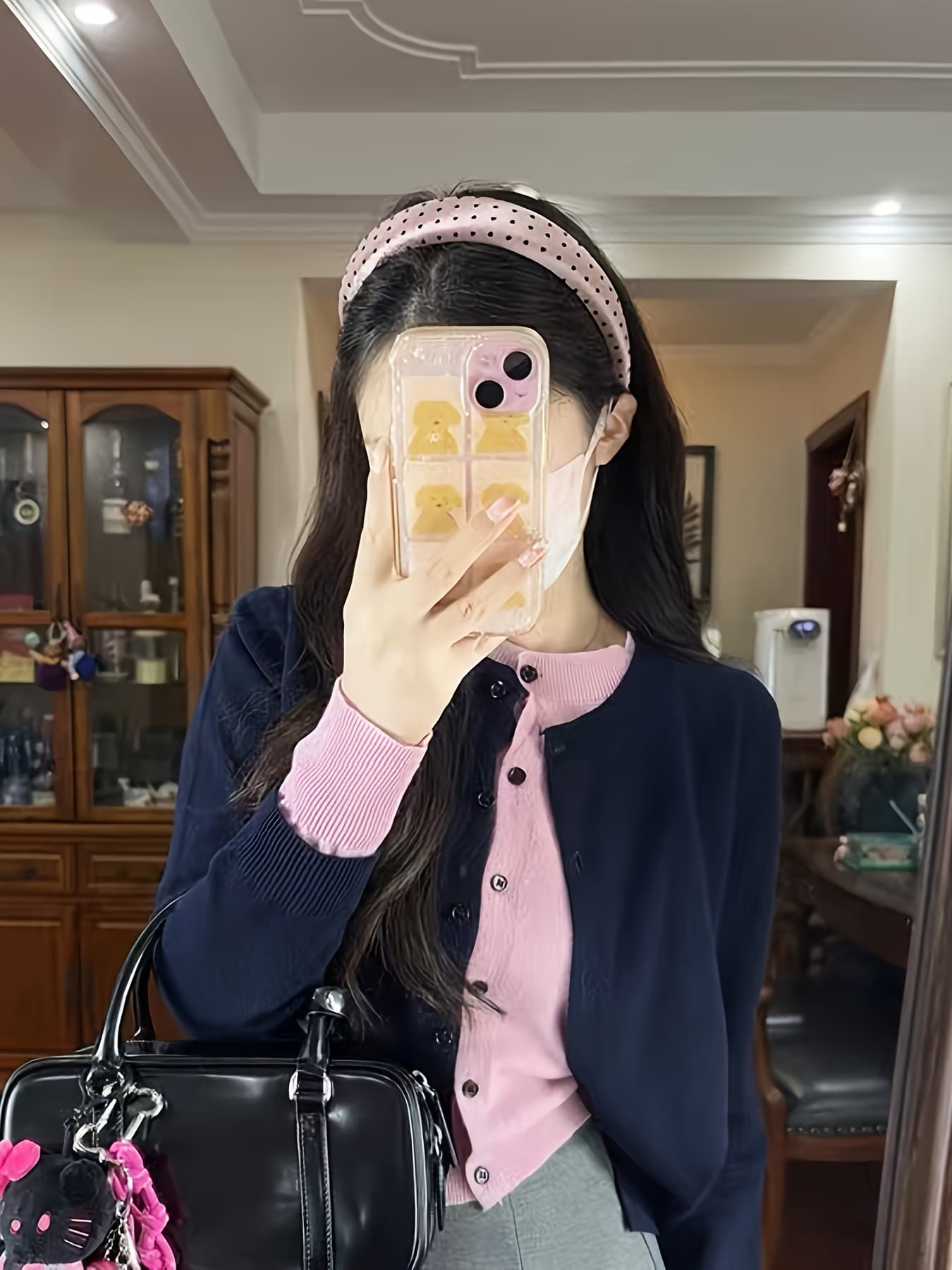 【全店30％OFF引き換え証】【重ね着風】ジレー レディース 編み物 色彩設計 バイ色合い フェイクレイヤード 遊撃手丈 クロップド スウェーター トップス 羽織り 前食い違い 名取り草 長袖 丸首 労働者の一団のど首 学校風 翰林院風 プレッピー 韓国ファッシ
