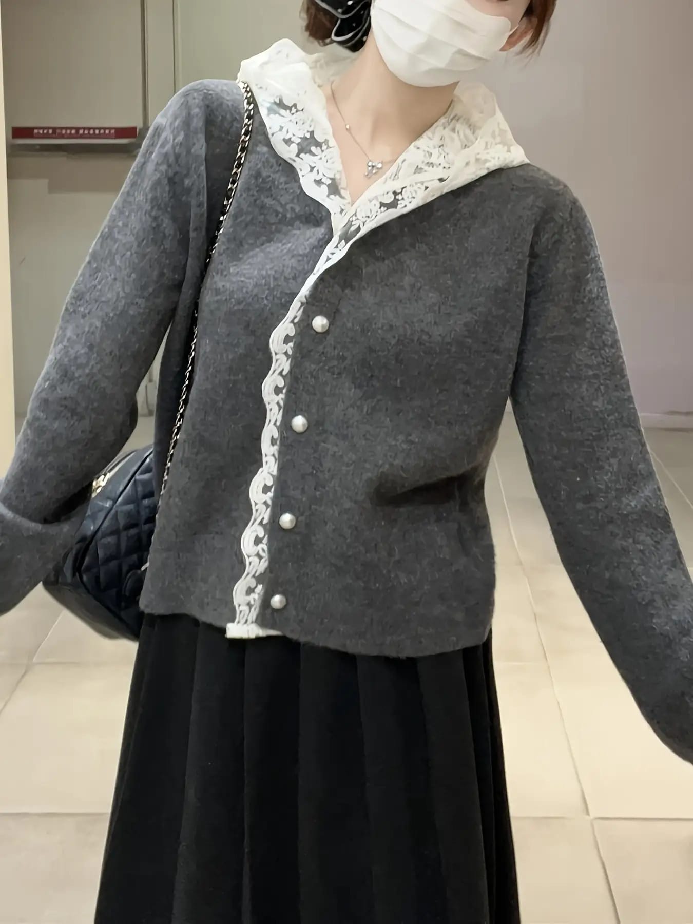 【全店30％OFF引き換え証】【花の冠yd風】ジレー レディース 編み物 スピード競技 ボンネット付き添い人 トップス スウェーター 長袖 羽織り 前食い違い パール名取り草 薄墨色 薄墨色 ゆる影ぼうし 体型押しかぶせる 着痩せ 細押し出し 二の腕押しかぶせる 成年者好いたらしい 心地よい