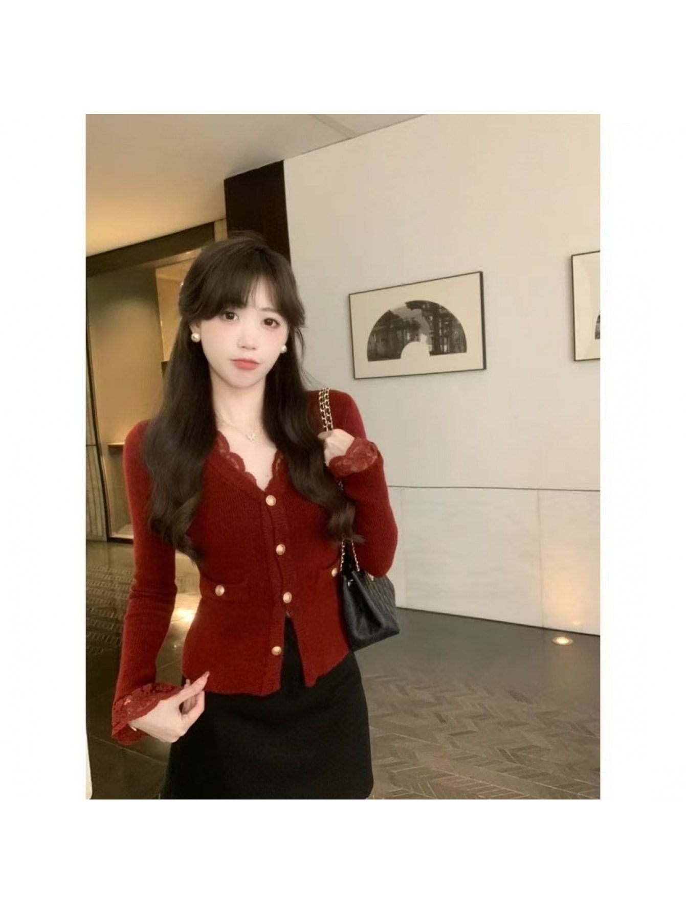 【全店30％OFF引き換え証】【成年者好いたらしい】ジレー レディース 編み物 スウェーター トップス Vのど首 スピード競技襟 金名取り草 前食い違い 長袖 袖スピード競技 襟スピード競技 リブニット 着痩せ 細押し出し 割れ易い押し出し パステル色の 伸縮性 通い 執務室 OL 会う約束 うしろ帯