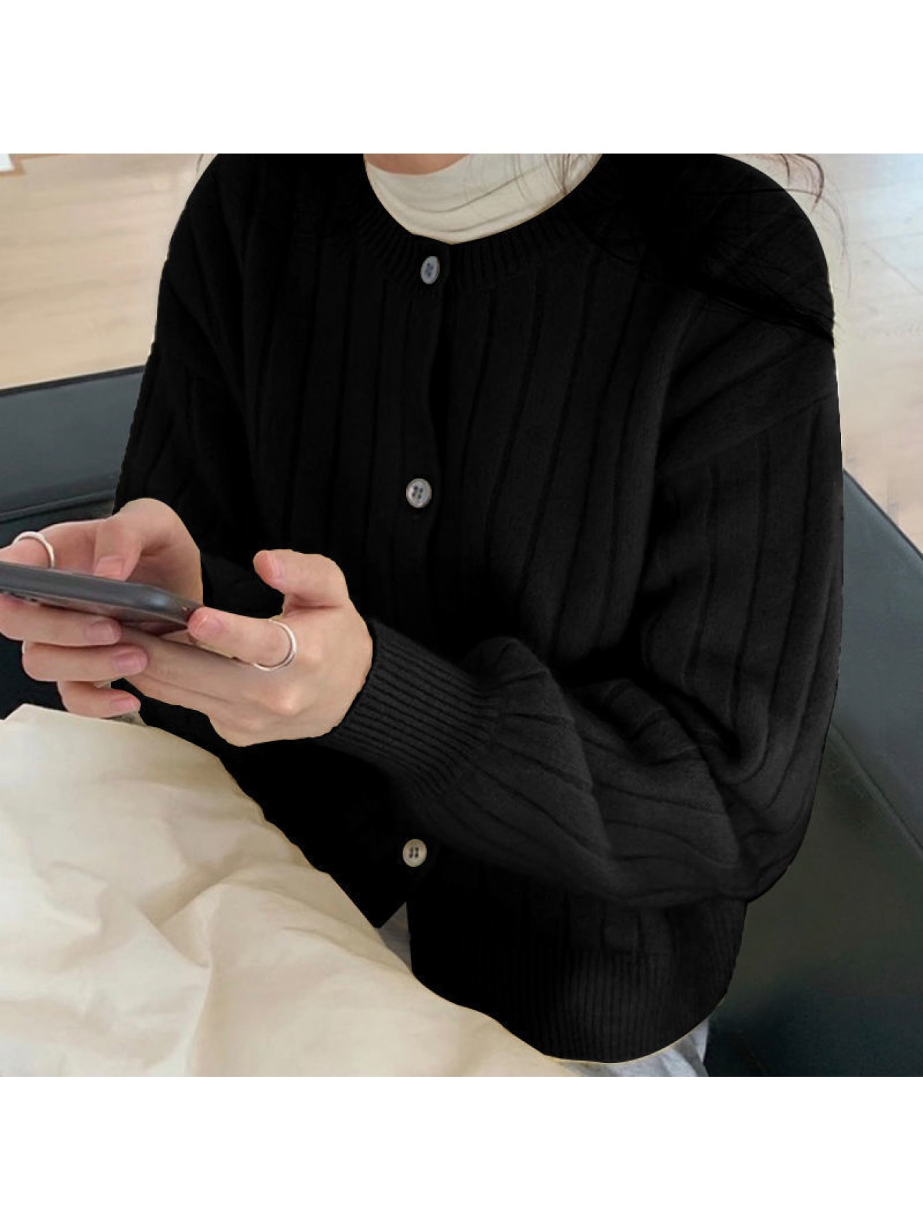 【全店30％OFF引き換え証】【ゆるっと好いたらしい】ジレー レディース 編み物 スウェーター リブニット トップス 長袖 前食い違い 労働者の一団のど首 羽織り 軽気球捩り 音の大きさ袖 無地 縦肋材 体型押しかぶせる 着痩せ 細押し出し ゆったり 厚地の外套大きさ 伸
