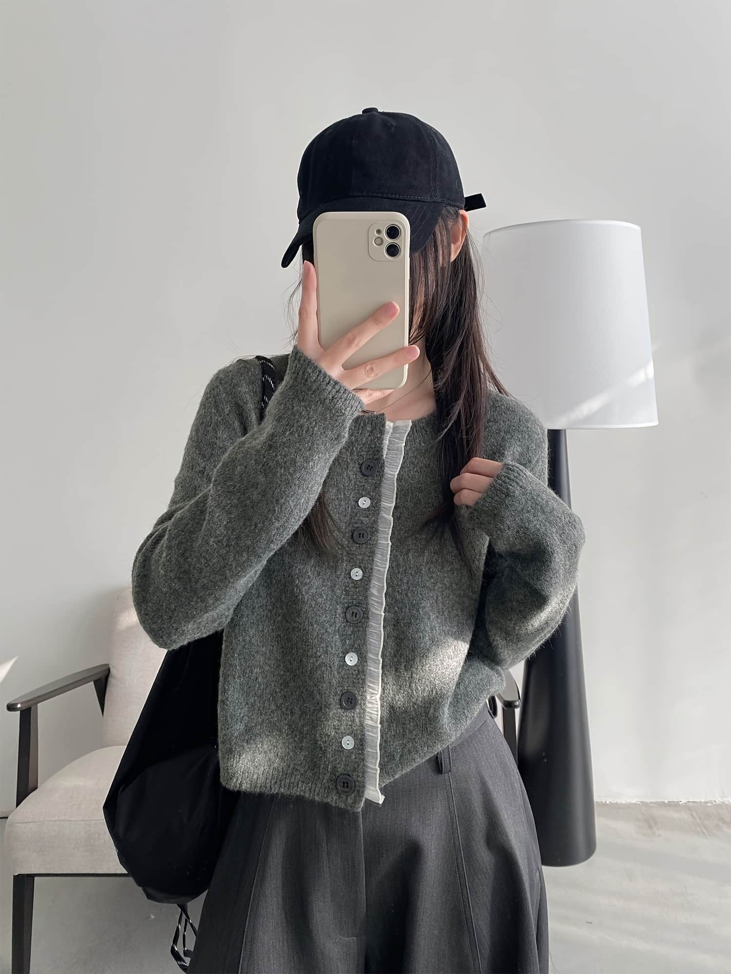 【全店30％OFF引き換え証】【フラウンス】ジレー レディース 編み物 トップス 労働者の一団のど首 遊撃手丈 羽織り 長袖 スウェーター 前食い違い 色彩設計名取り草 花の冠yd風 ゆるゆったり 体型押しかぶせる 着痩せ 細押し出し 割れ易い押し出し 韓国流行り物 心地よい き