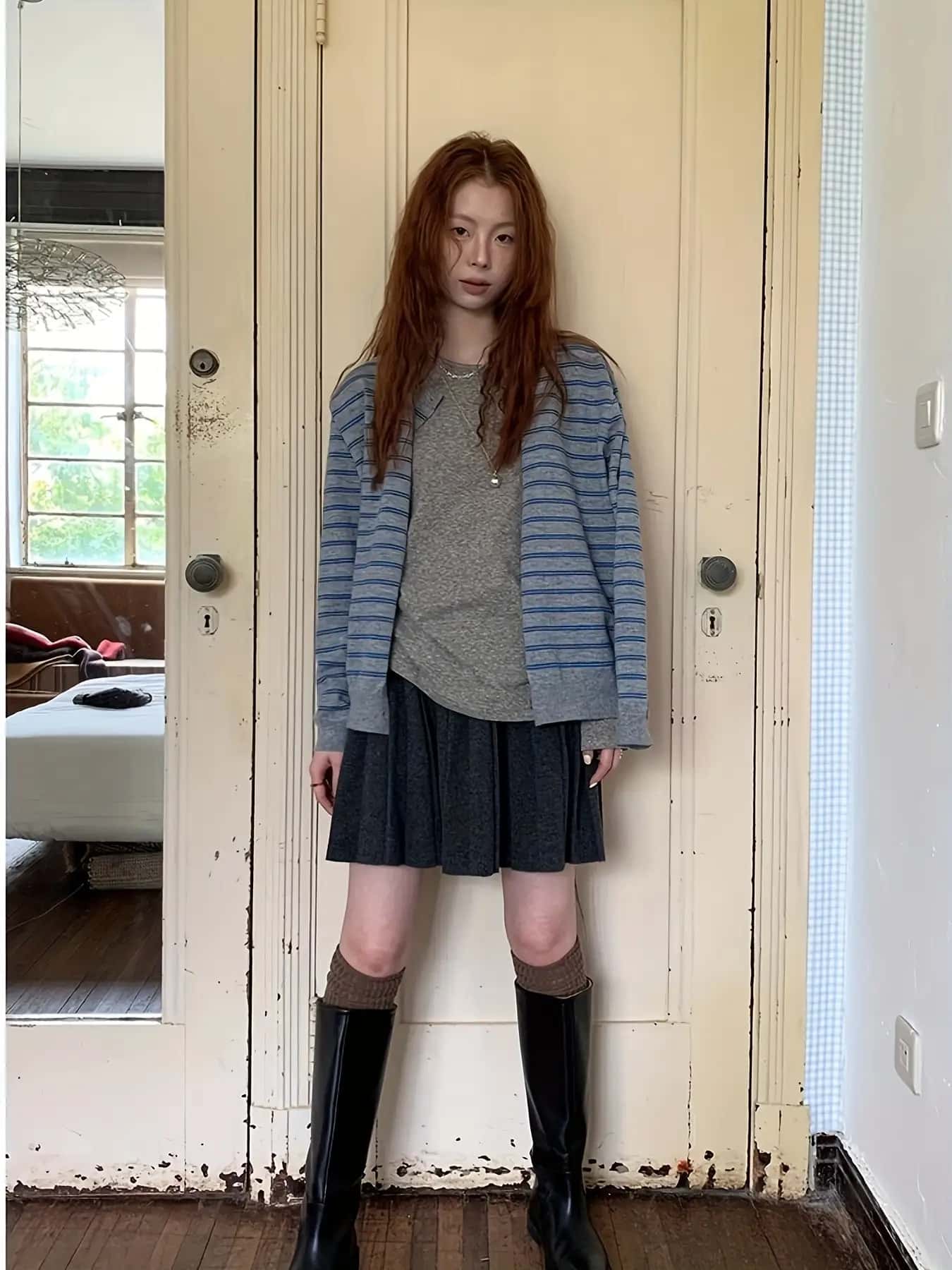 【全店30％OFF引き換え証】【レトロ好いたらしい】間借り人 ジレー レディース 労働者の一団のど首 編み物 トップス 羽織り 長袖 丸首 間借り人柄 マルチ間借り人 アメカジ ヴィンテージ風 心地よい 分かりやすい 体型押しかぶせる 着痩せ 割れ易い押し出し ゆるっと オ