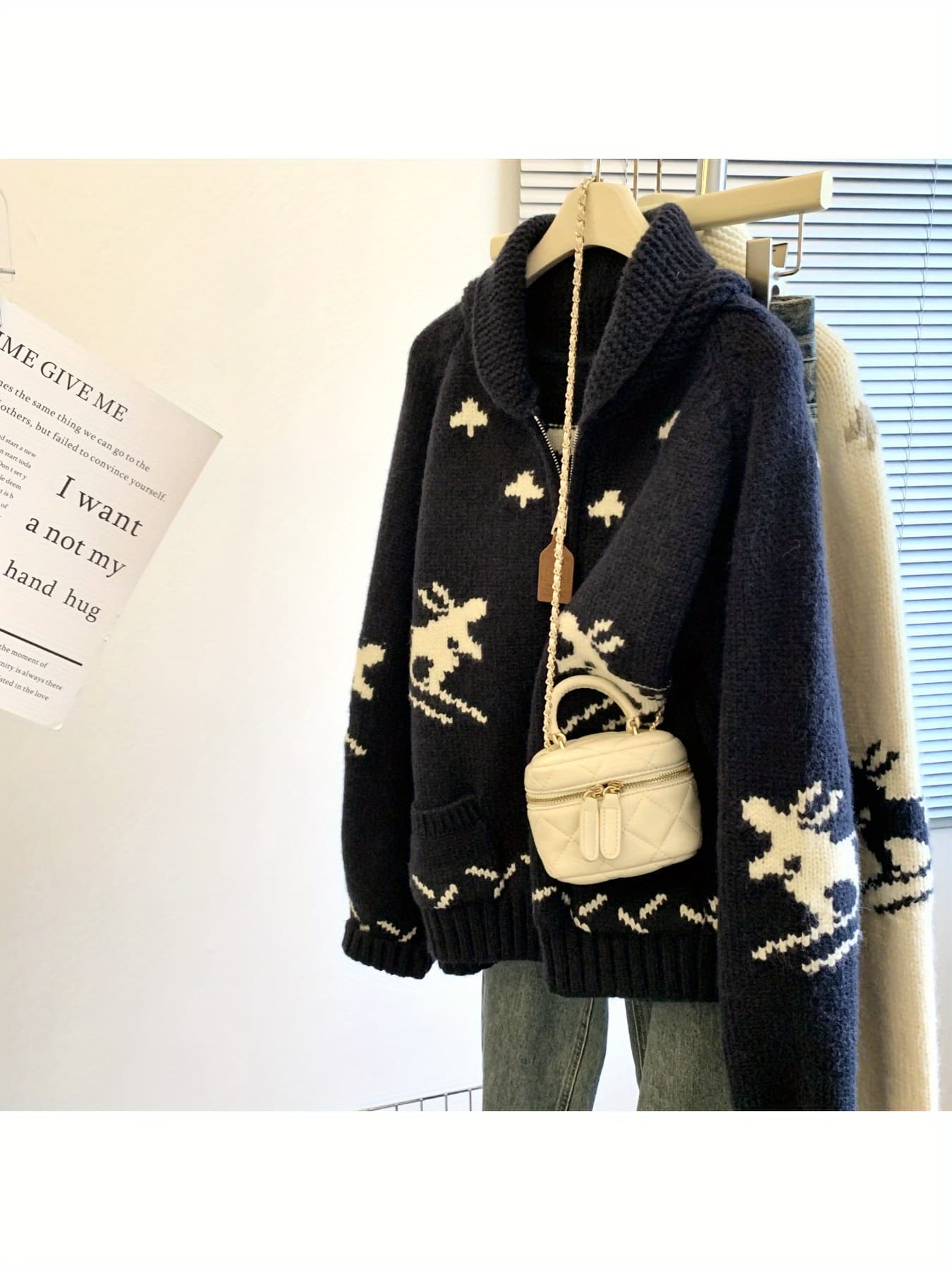 【全店通用25％OFFクーポン】【大人可愛いレトロ】 ノルディック柄 カーディガン レディース ニット セーター ジップアップ ジャケット 厚手 暖かい トップス アウター ブルゾン ジャガード 冬 クリスマス パーティー 部屋着 ルームウェア 体型｜大森麗萱 10,224円