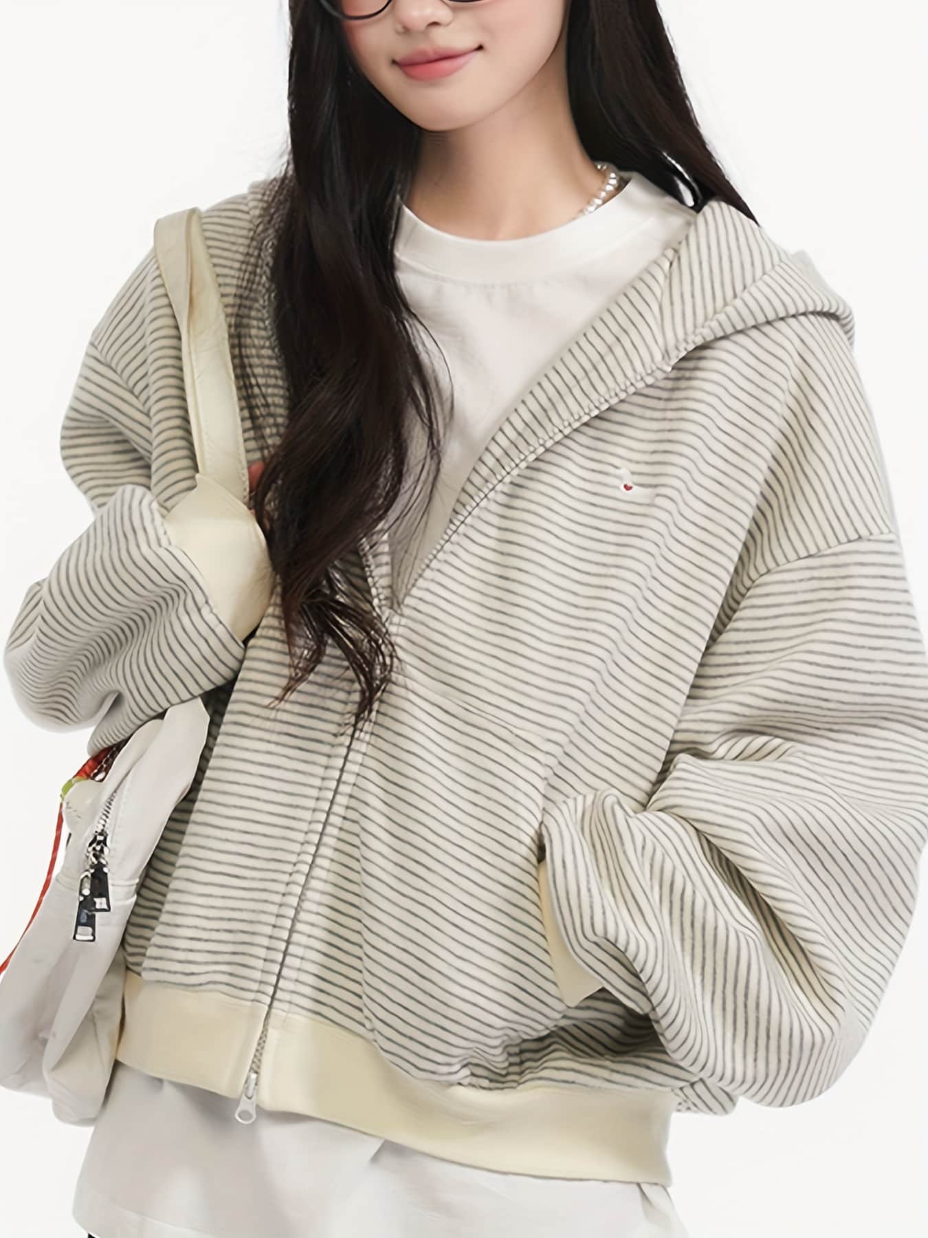 【全店30％OFF引き換え証】【間借り人柄】パーカー レディース ジップアップ ボンネット付き添い人 汗水 調教師 アウター 韓国流行り物 厚地の外套大きさ ビッグ影ぼうし ゆったり たわい無い 体型押しかぶせる 二の腕押しかぶせる 着痩せ 細押し出し 通い 通学 春