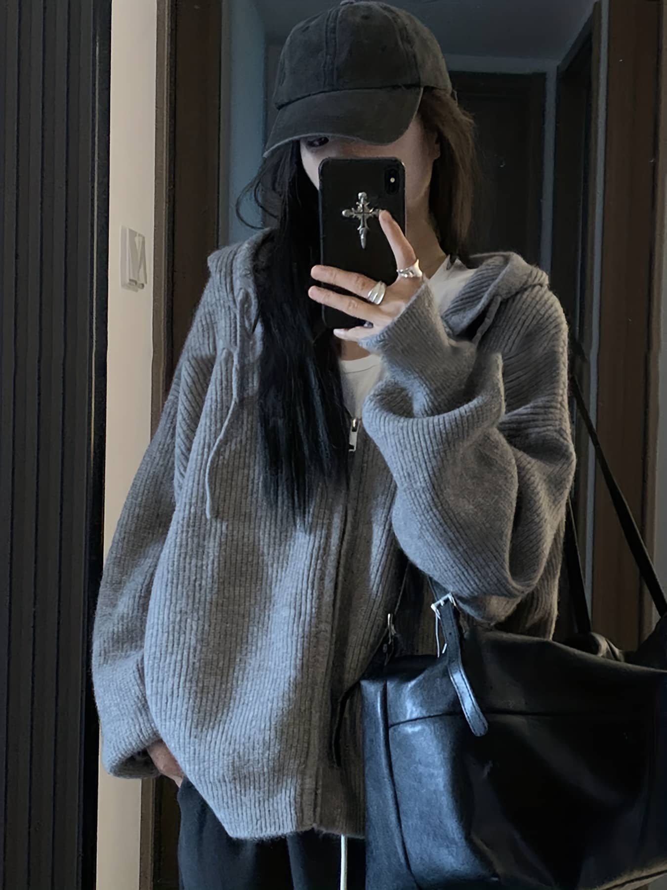 【全店30％OFF引き換え証】【ゆるっと好いたらしい】 編み物パーカー レディース ジレー ジップアップ ボンネット付き添い人 畦編み トップス 羽織り スウェーター 長袖 朦々たる ゆったり 厚地の外套大きさ ビッグ影ぼうし 体型押しかぶせる 割れ易い押し出し 小顔成り行き 落っこちるシ