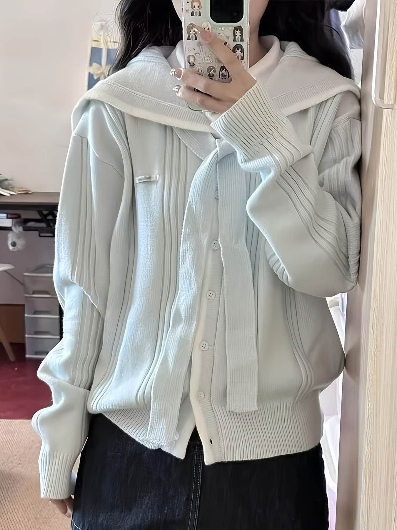 【全店30％OFF引き換え証】【乗り組み員色合い】 ジレー レディース 編み物 スウェーター トップス 羽織り 前食い違い 長袖 ビッグ色合い 襟付き添い人 肋材編み 縦肋材 ゆったり 厚地の外套大きさ 体型押しかぶせる 二の腕押しかぶせる 着痩せ 割れ易い押し出し 成年者好いたらしい フェ
