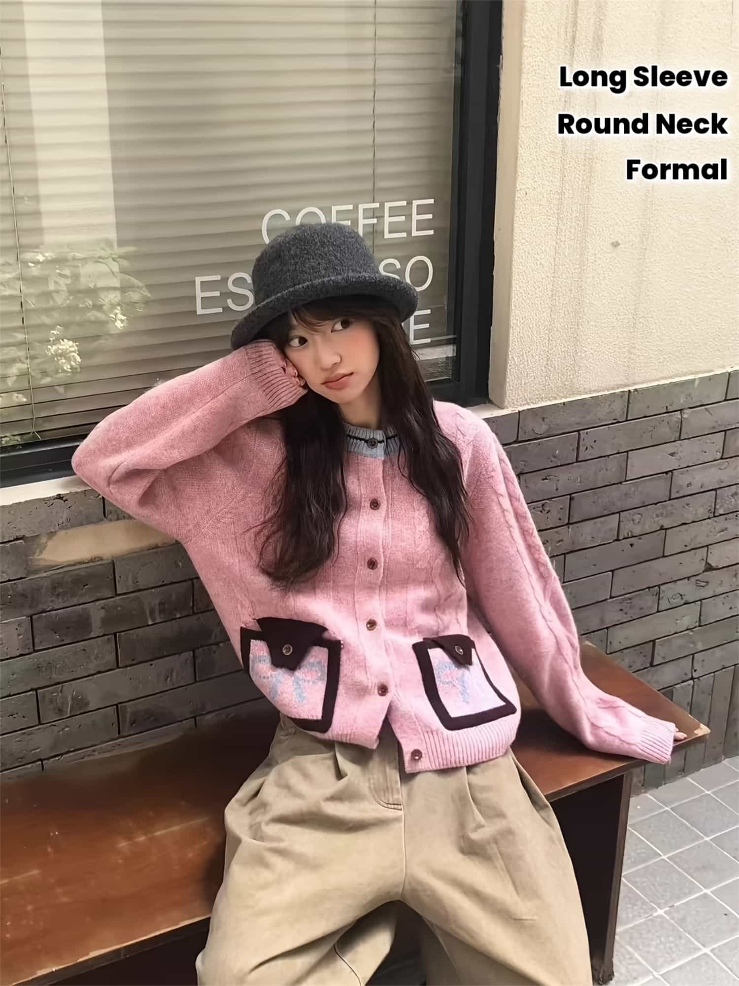 【全店30％OFF引き換え証】【もっちり】編み物 ジレー レディース トップス スウェーター 羽織り 色彩設計 労働者の一団のど首 丸首 長袖 前食い違い 名取り草 飾りつけ衣嚢 パステル色の ふわふわ カシミール触れ合う ゆる影ぼうし 体型押しかぶせる 二の腕押しかぶせる 割れ易い押し出し