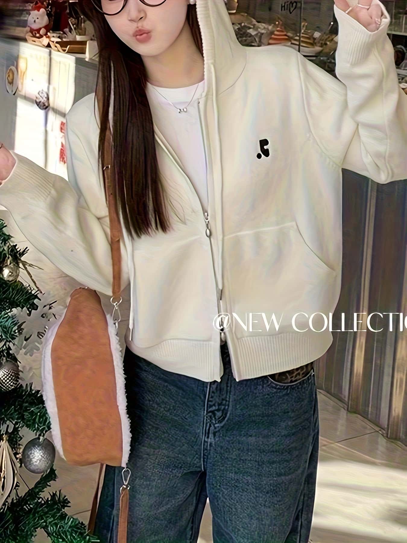 【全店30％OFF引き換え証】パーカー レディース ジップアップ 編み物パーカー ジレー ボンネット付き添い人 羽織り 汗水風 ニットカーデ スウェーター トップス アウター 前食い違い チャック 長袖 無地 ワンポイント ゆったり 体型押しかぶせる 着痩せ 楽
