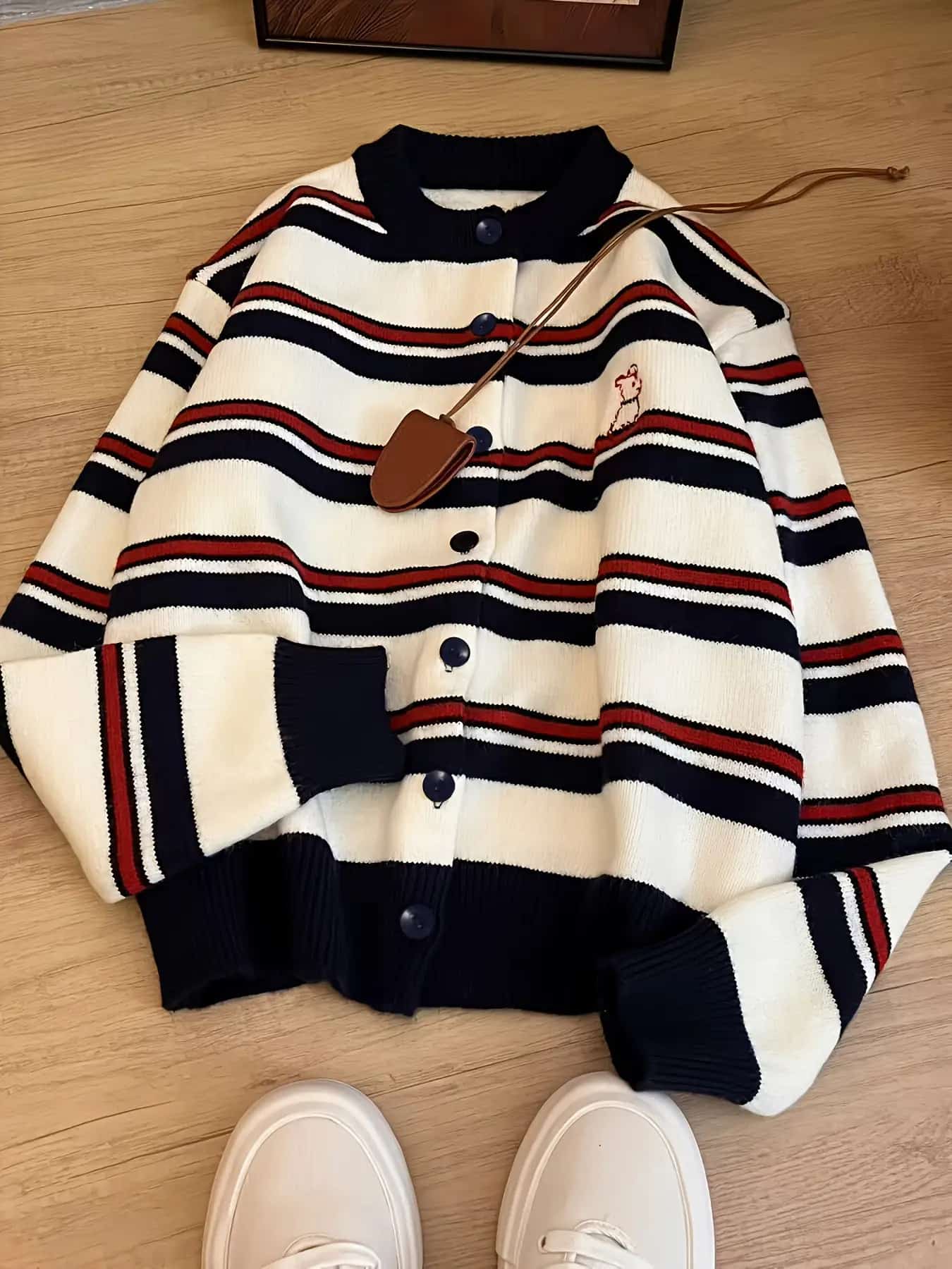 【全店30％OFF引き換え証】【色彩設計間借り人】ジレー レディース 編み物 トップス 長袖 労働者の一団のど首 丸首 間借り人柄 縞模様 スウェーター 羽織り 前食い違い 名取り草 パステル色の アクリル樹脂 カシミヤ触れ合う 遊撃手丈 ゆったり 体型押しかぶせる 着痩せ